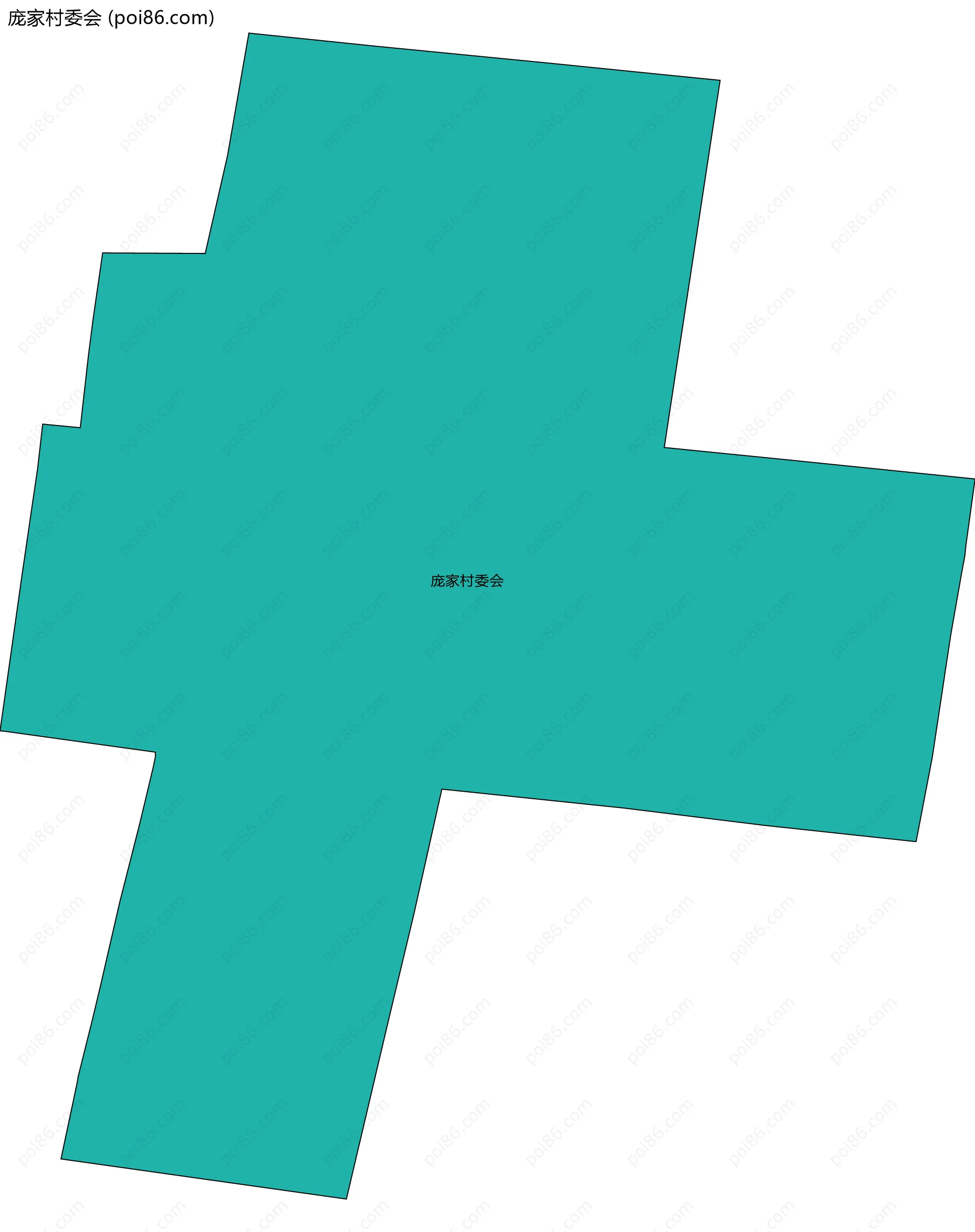 庞家村委会边界地图