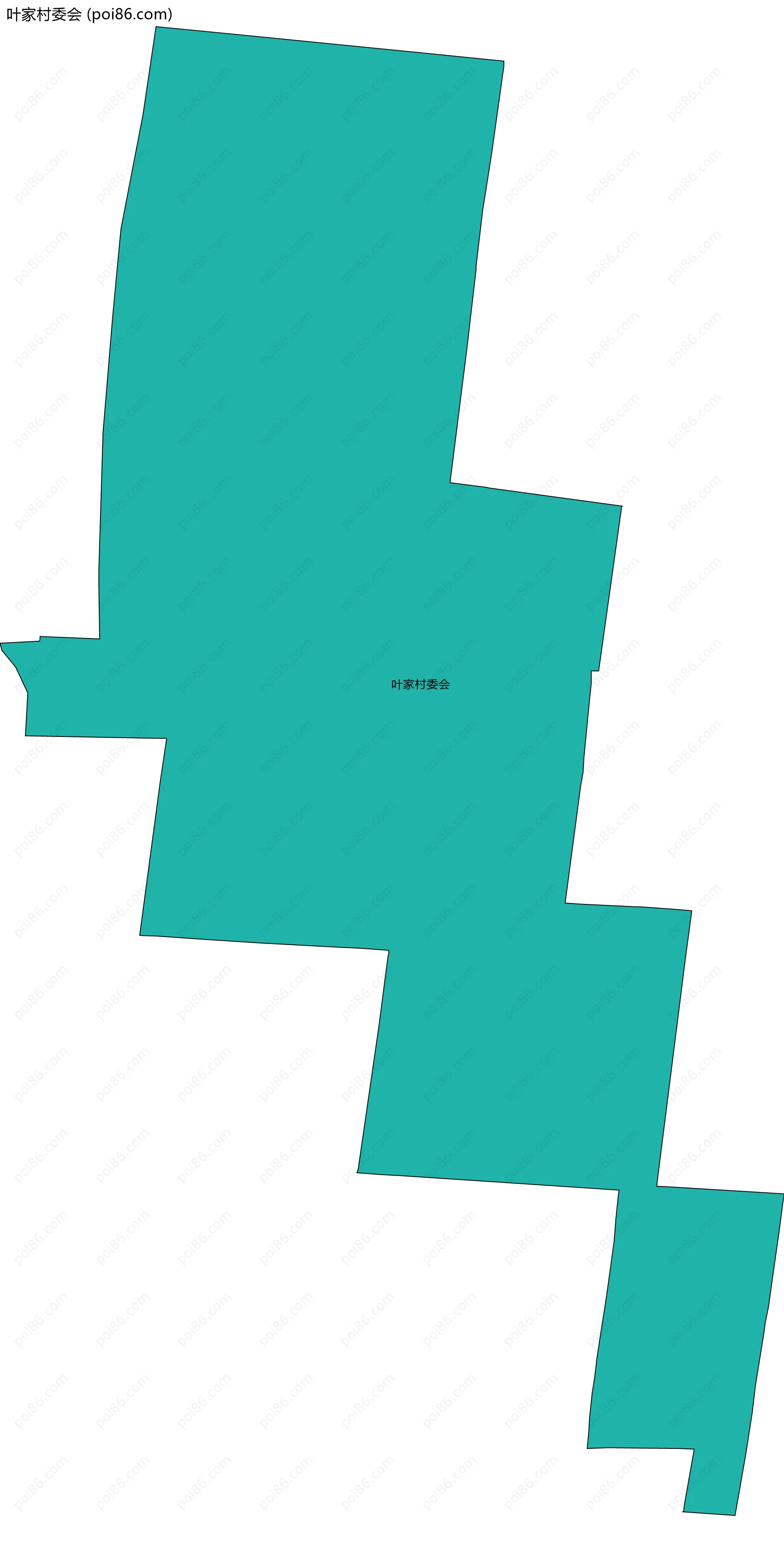 叶家村委会边界地图