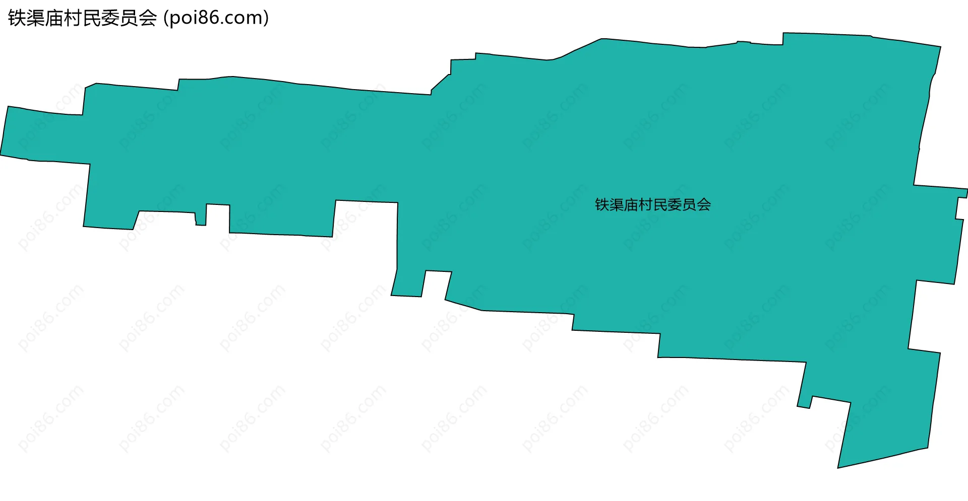 铁渠庙村民委员会边界地图