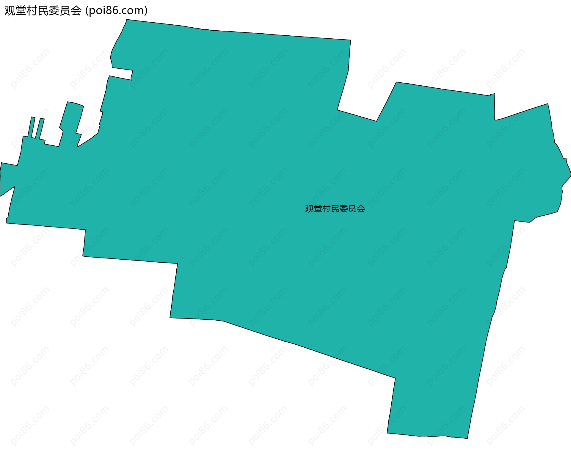 观堂村民委员会边界地图