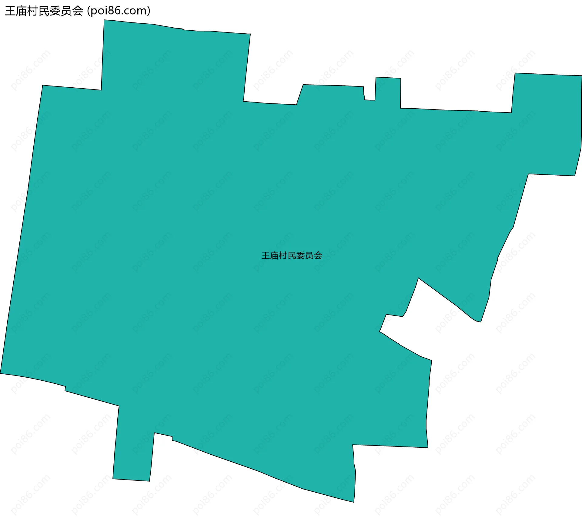 王庙村民委员会边界地图