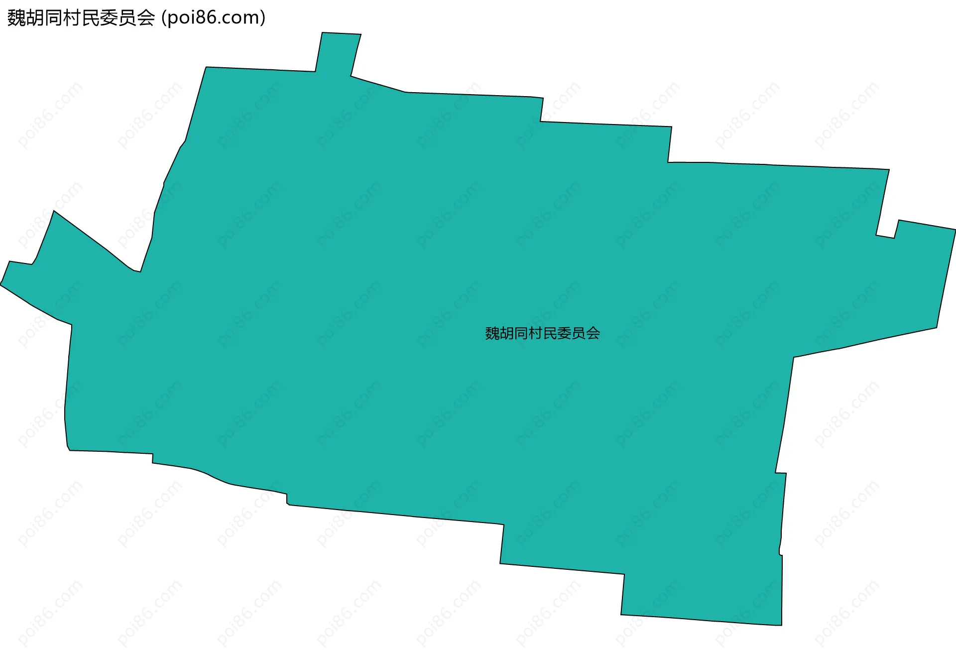 魏胡同村民委员会边界地图