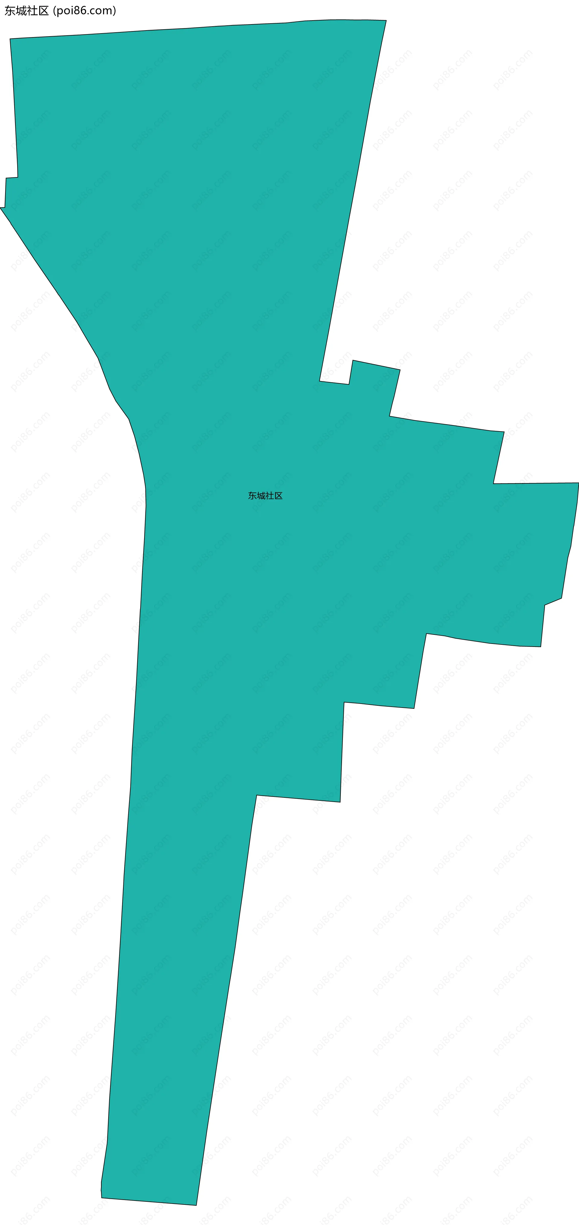 东城社区边界地图