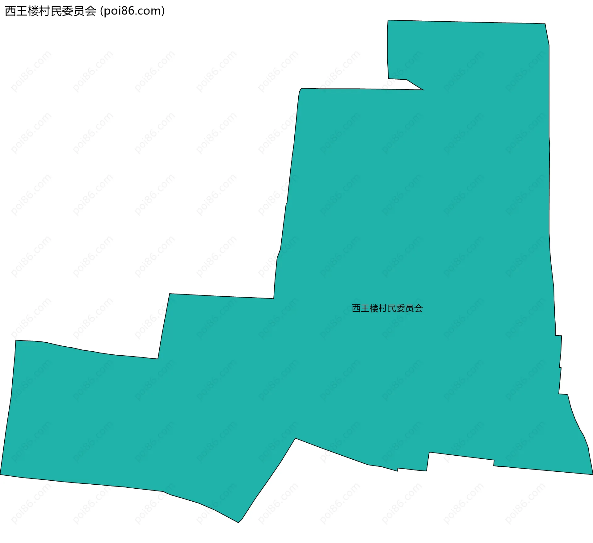 西王楼村民委员会边界地图