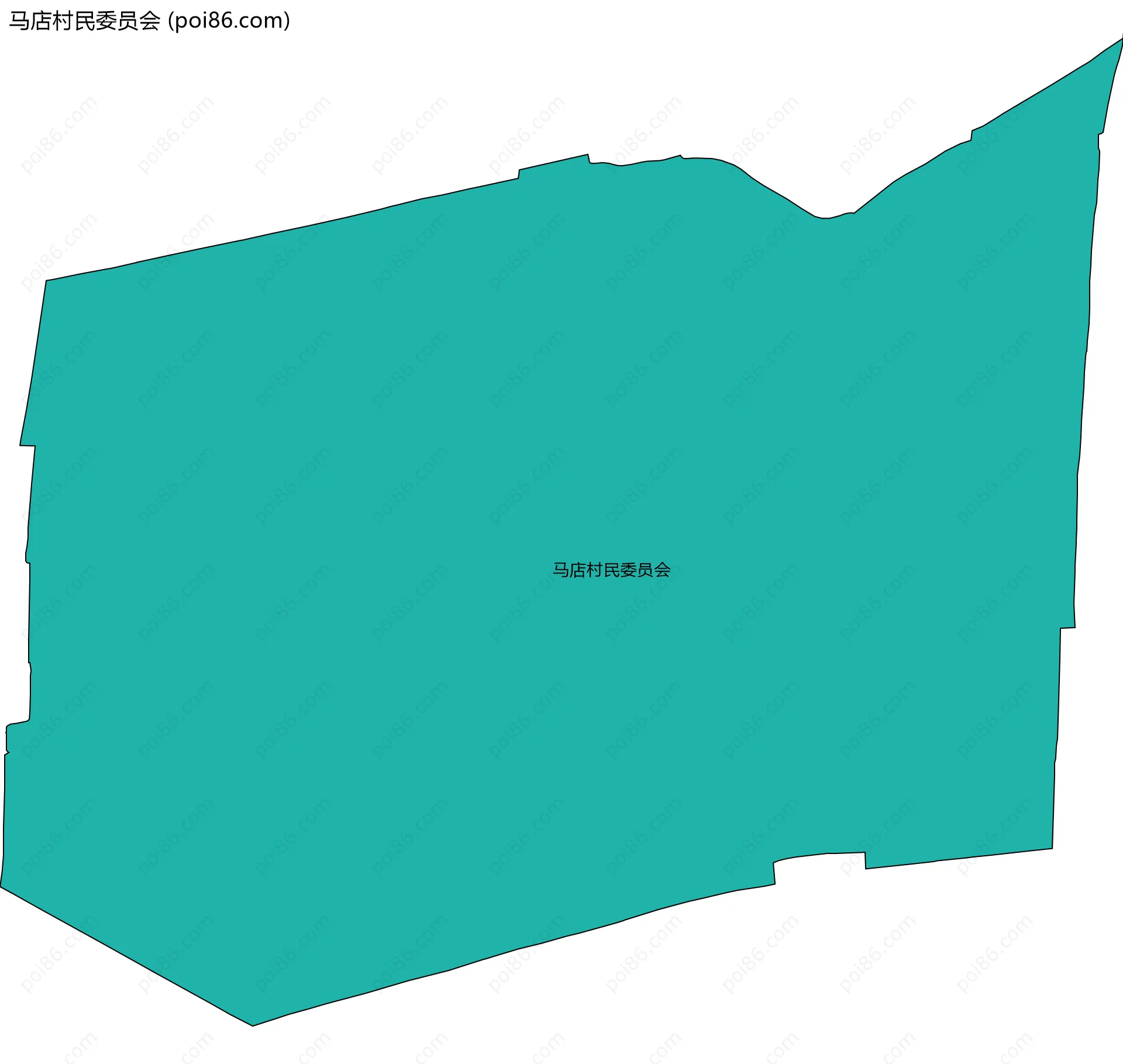 马店村民委员会边界地图