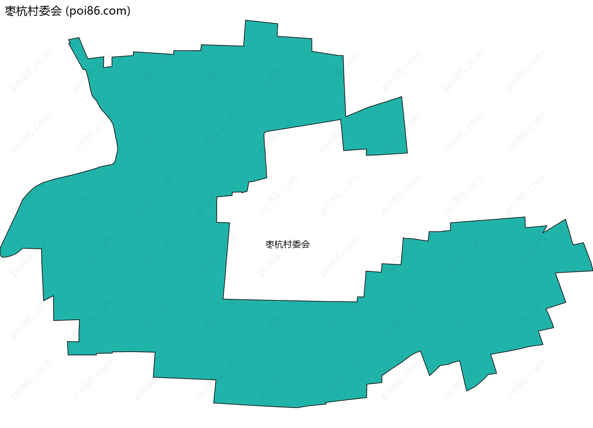 枣杭村委会边界地图