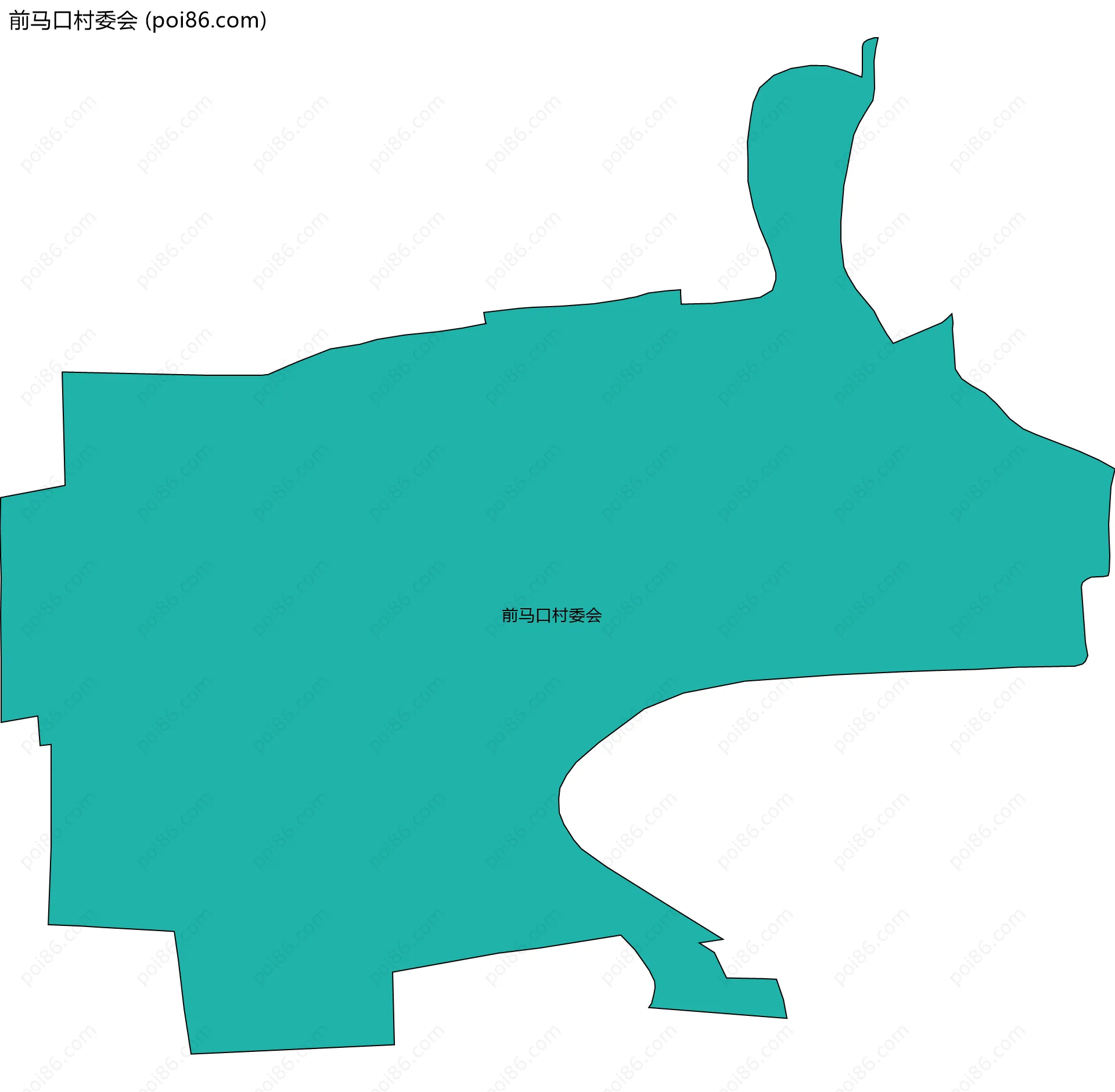 前马口村委会边界地图