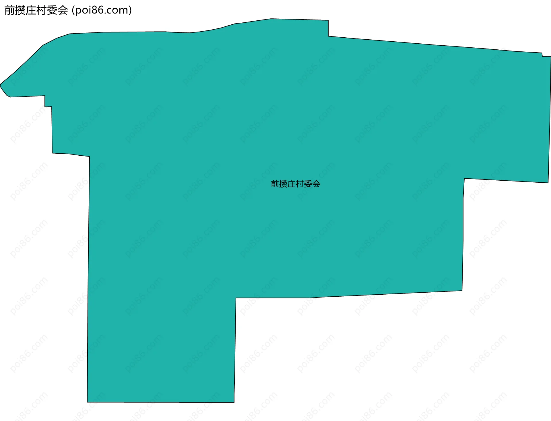 前攒庄村委会边界地图