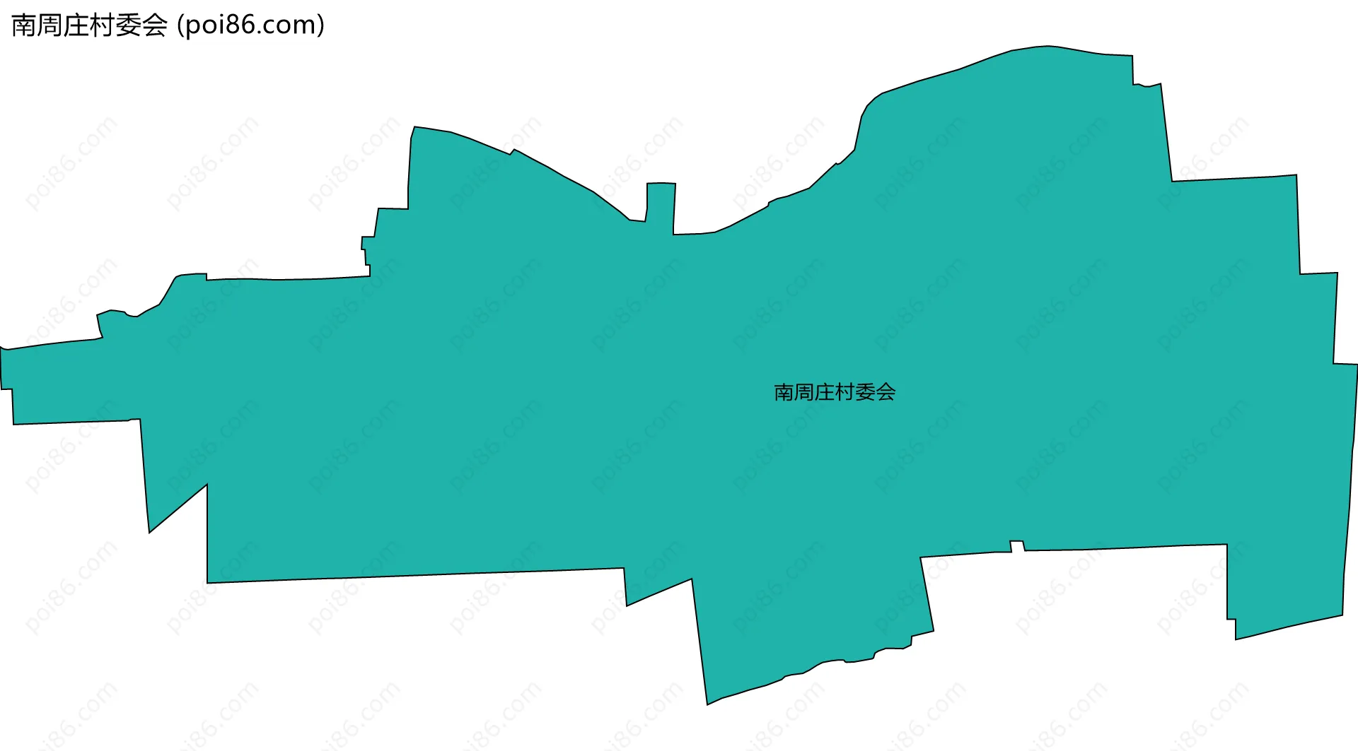 南周庄村委会边界地图
