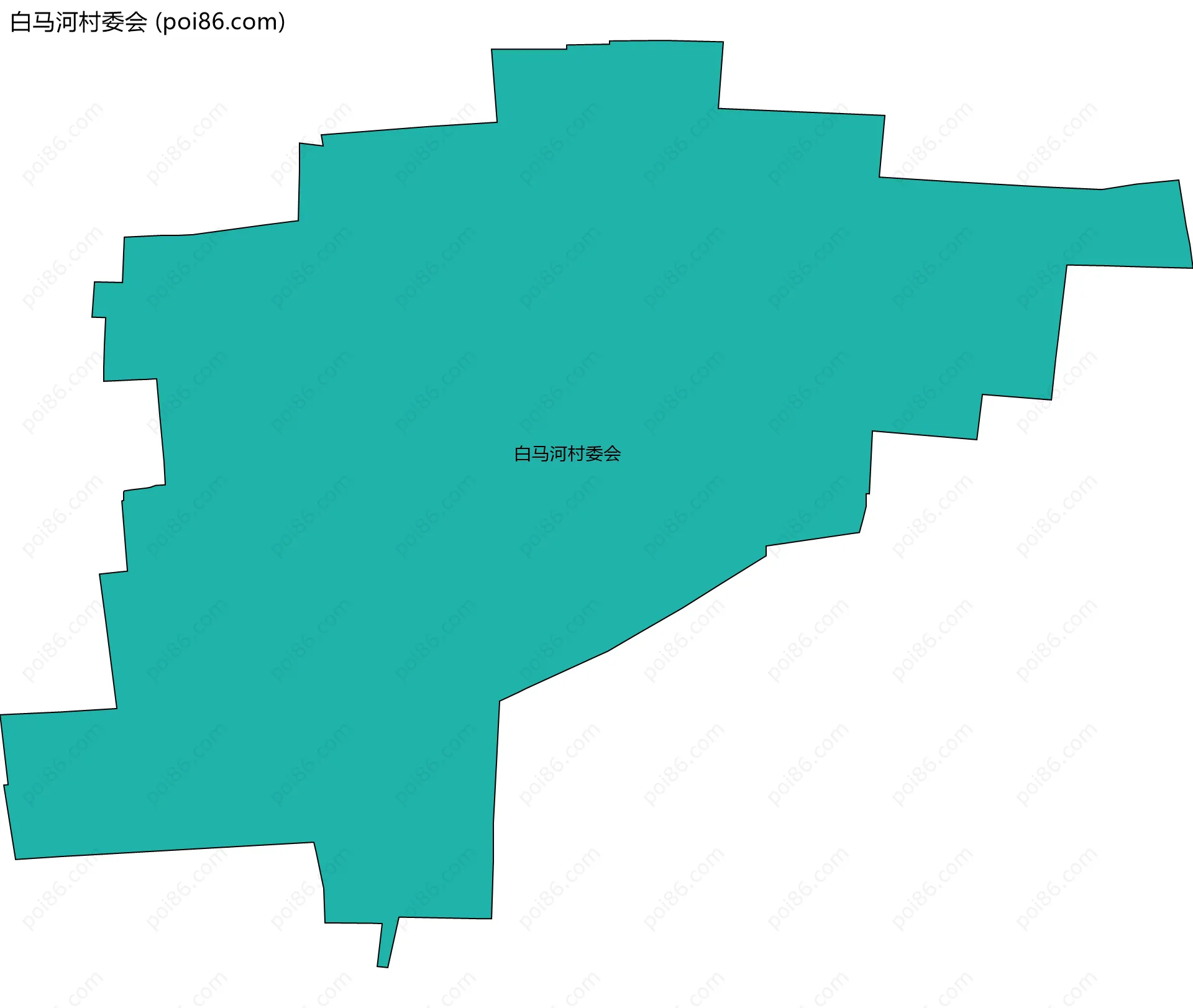 白马河村委会边界地图
