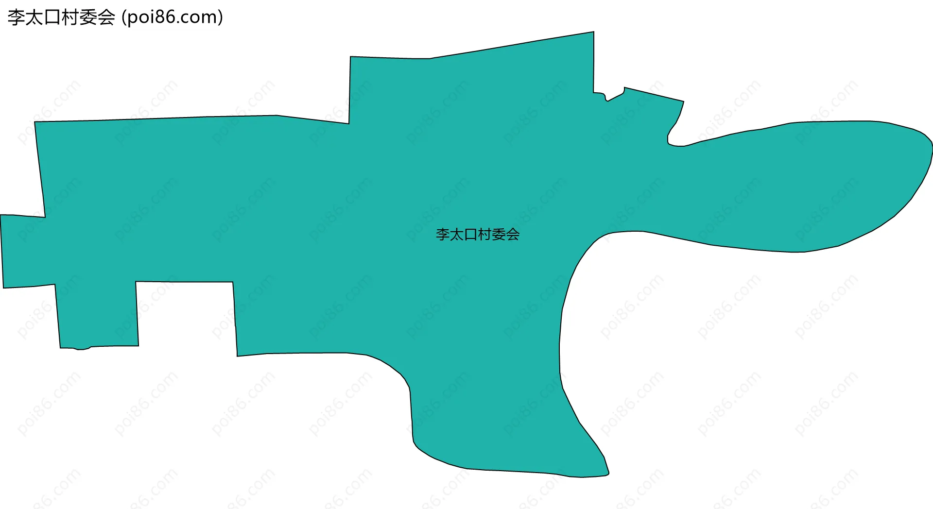 李太口村委会边界地图