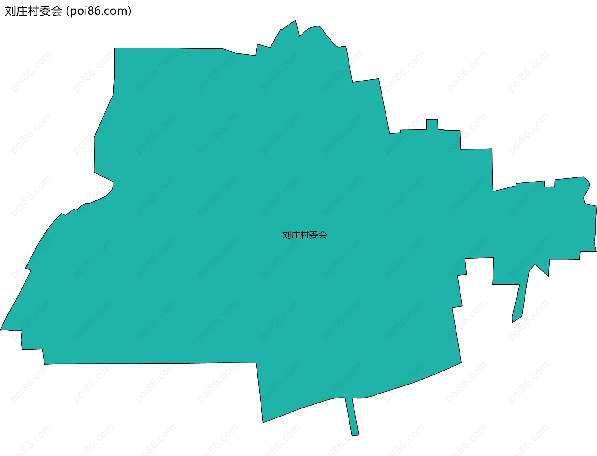 刘庄村委会边界地图