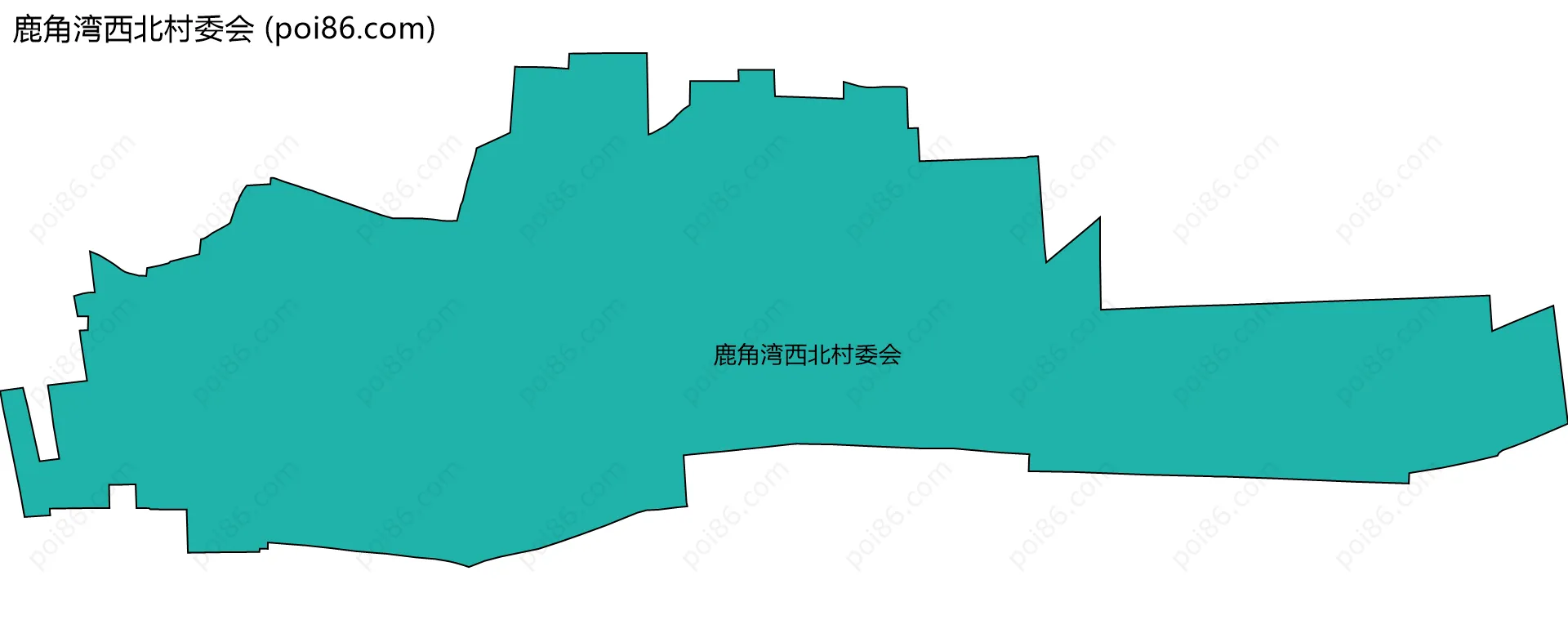 鹿角湾西北村委会边界地图