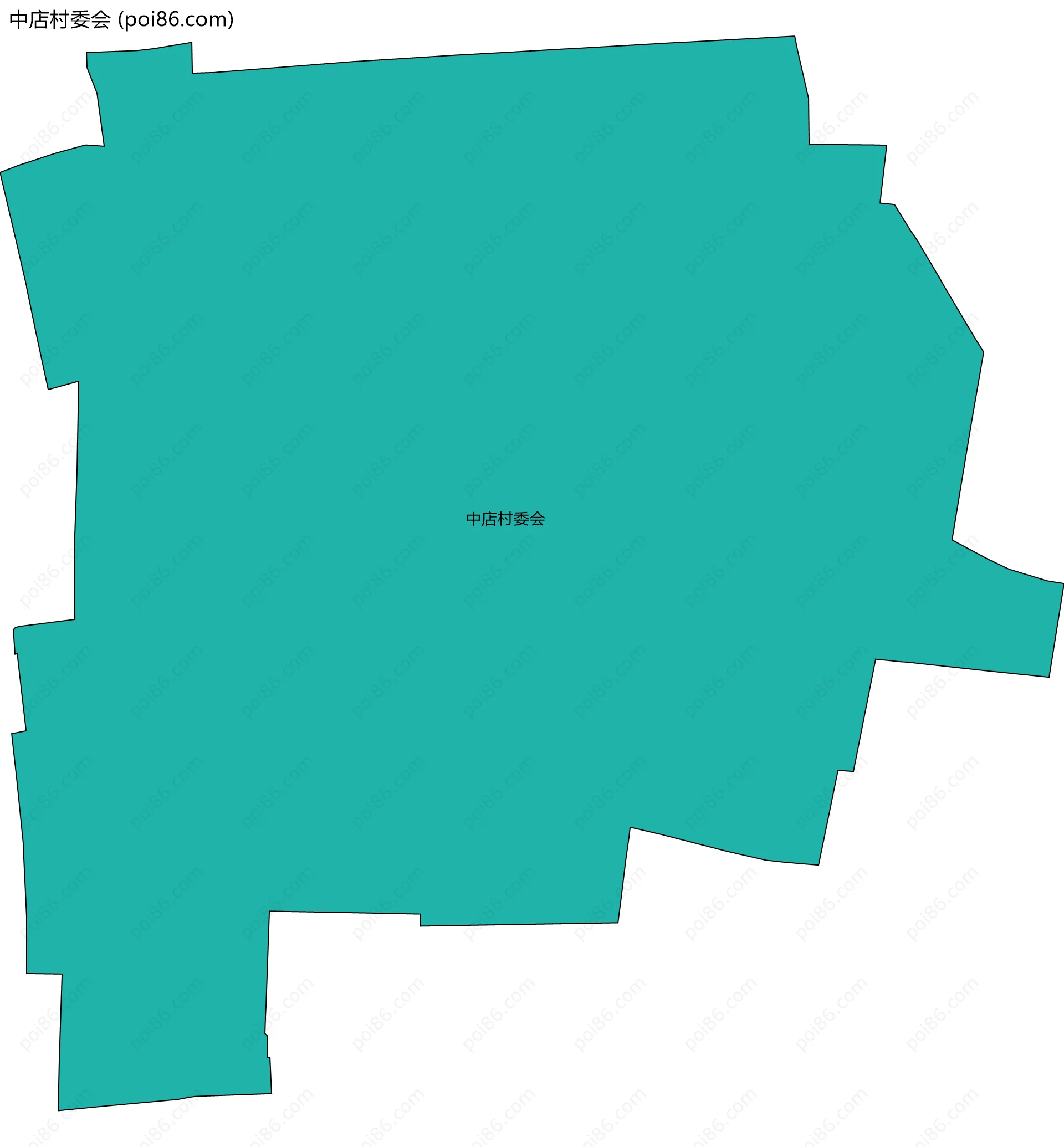 中店村委会边界地图