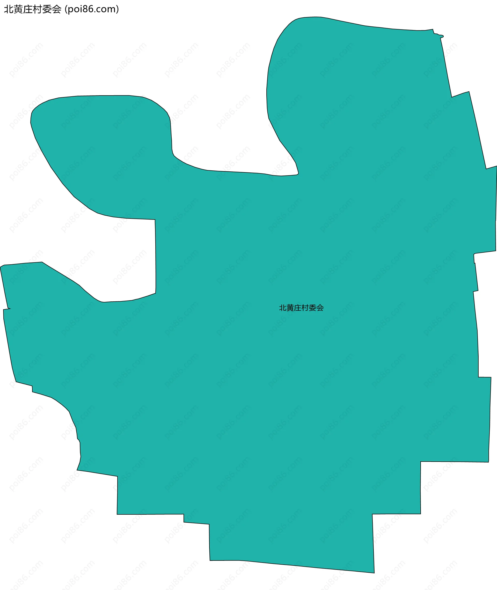 北黄庄村委会边界地图