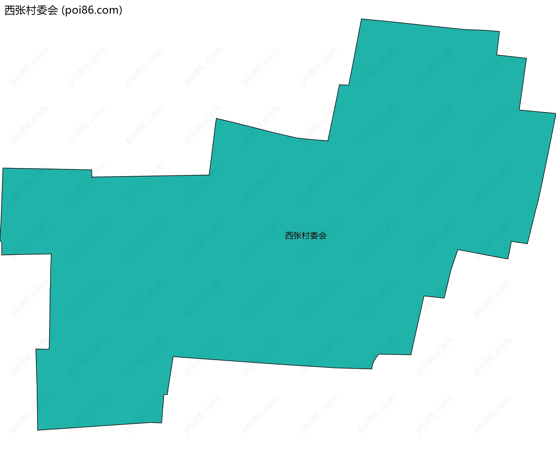 西张村委会边界地图