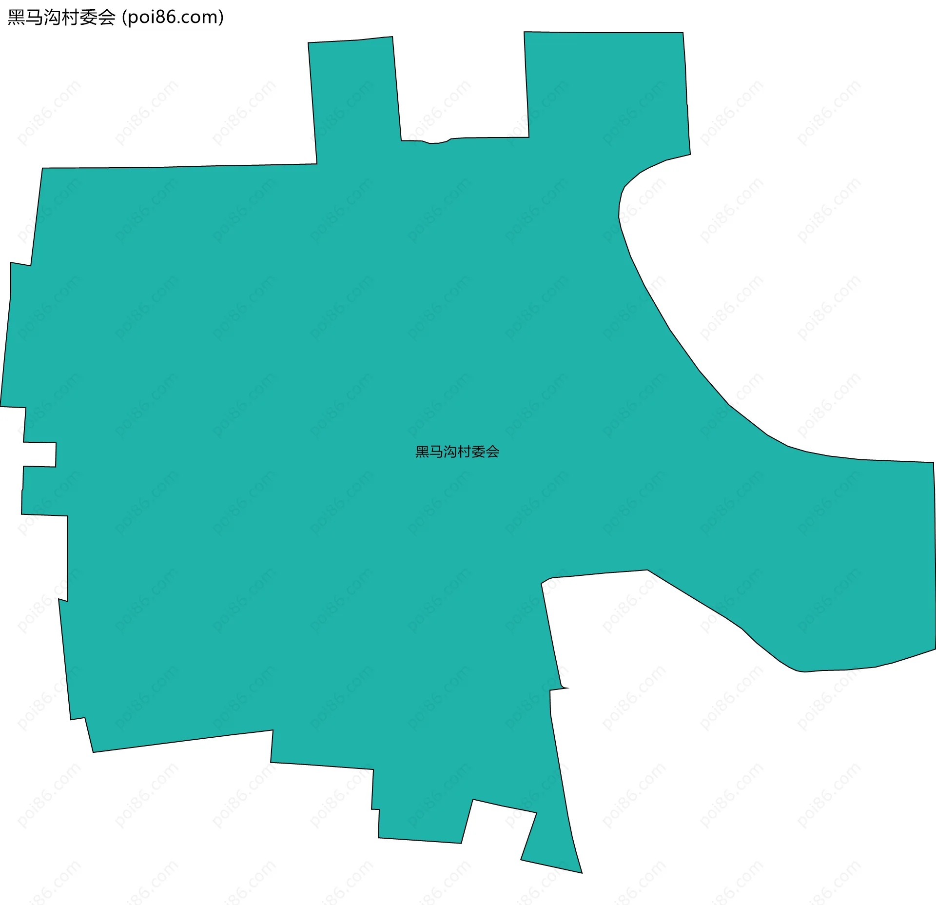 黑马沟村委会边界地图
