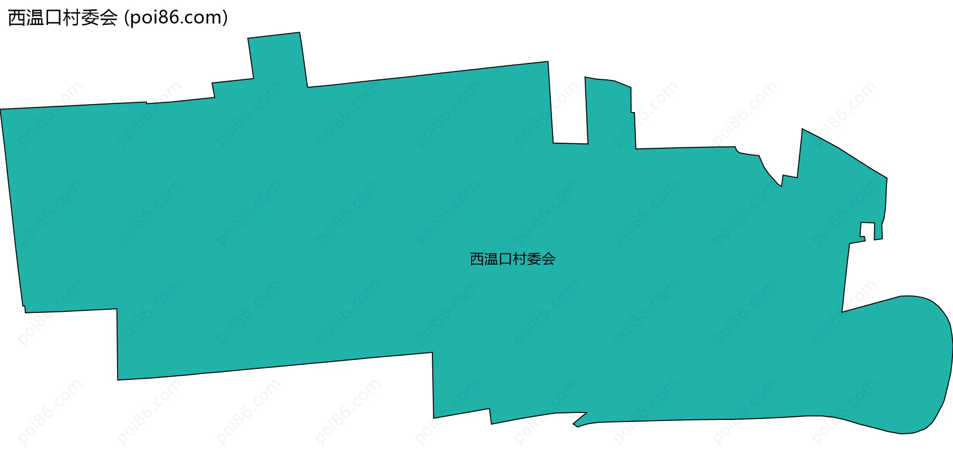 西温口村委会边界地图