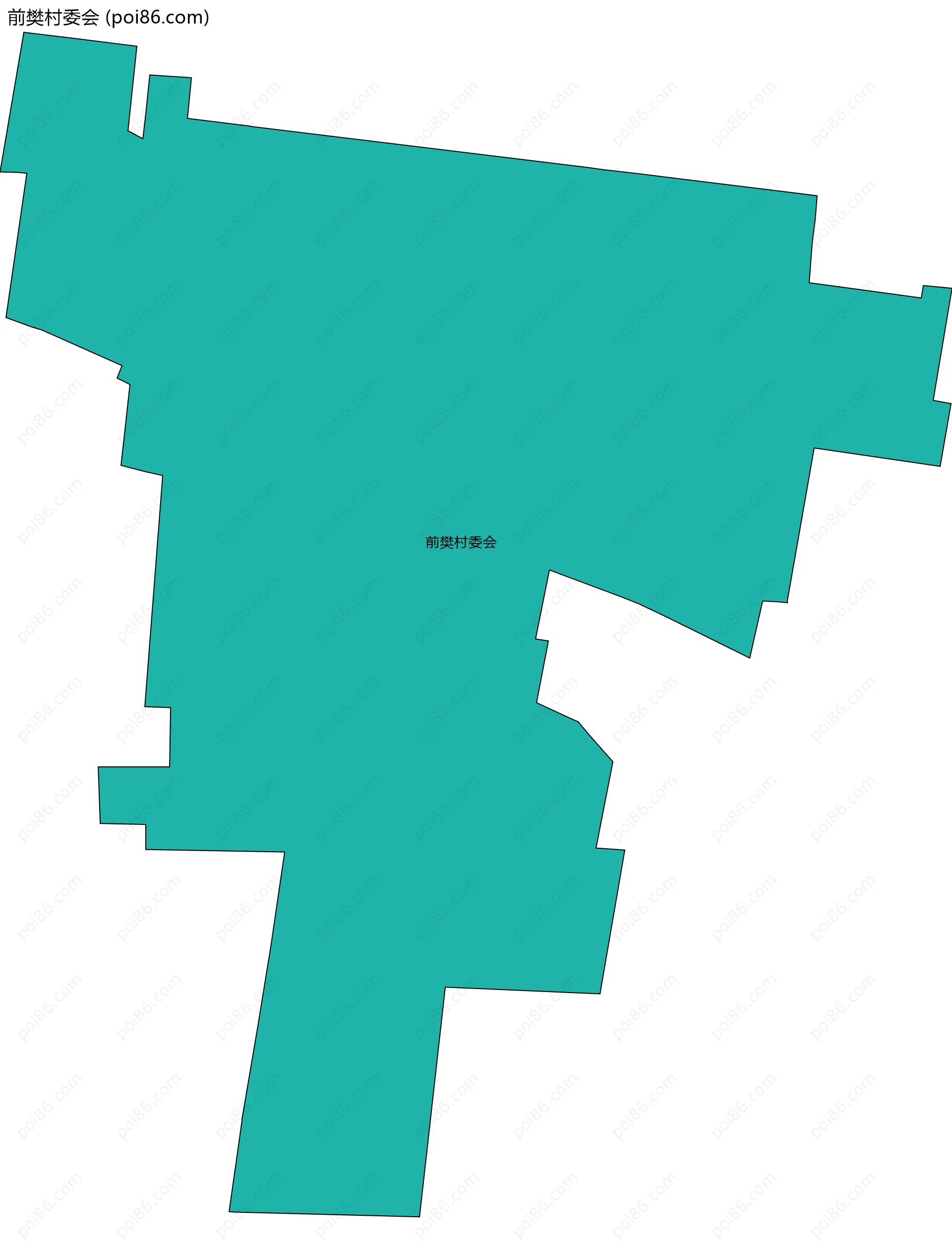 前樊村委会边界地图