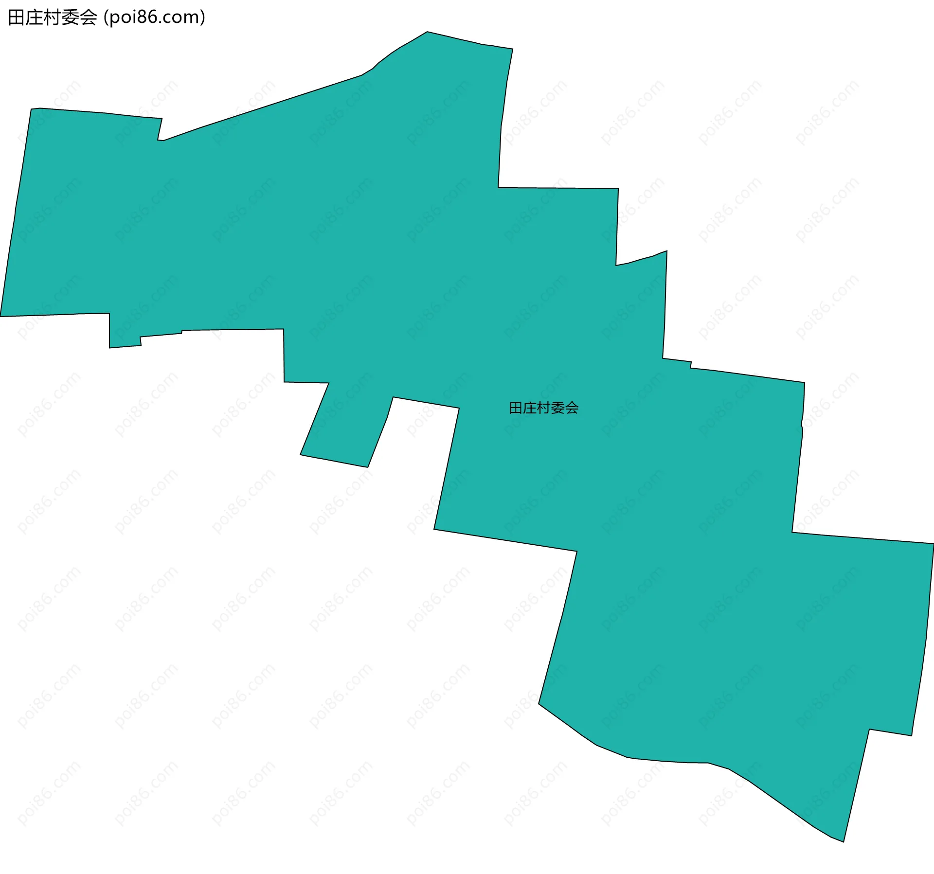 田庄村委会边界地图