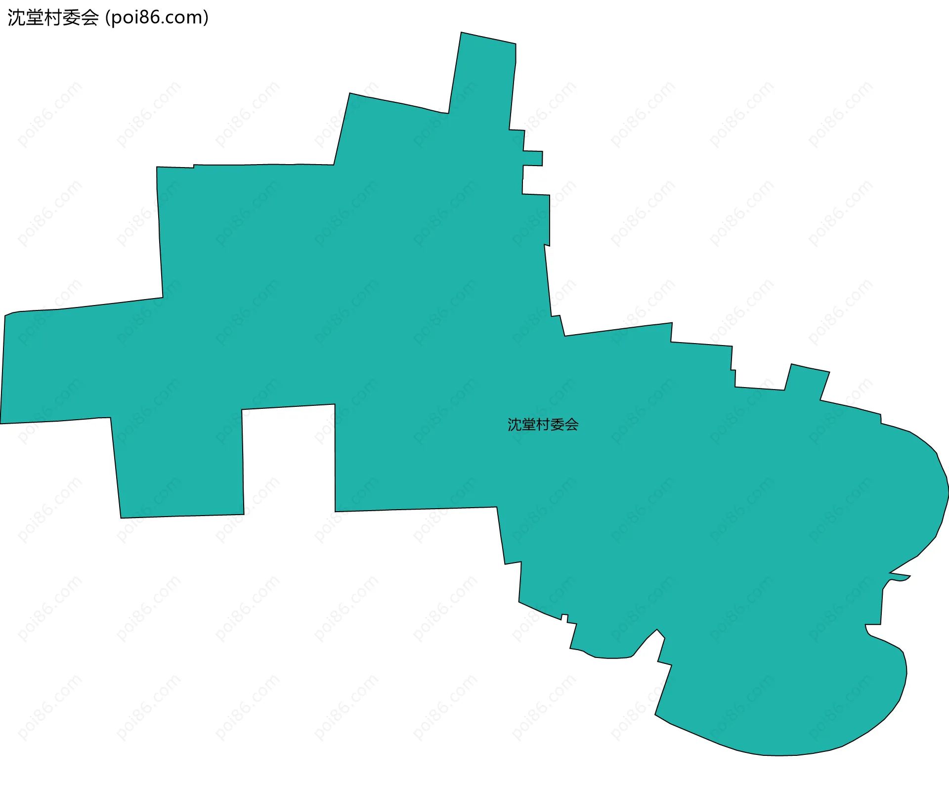 沈堂村委会边界地图