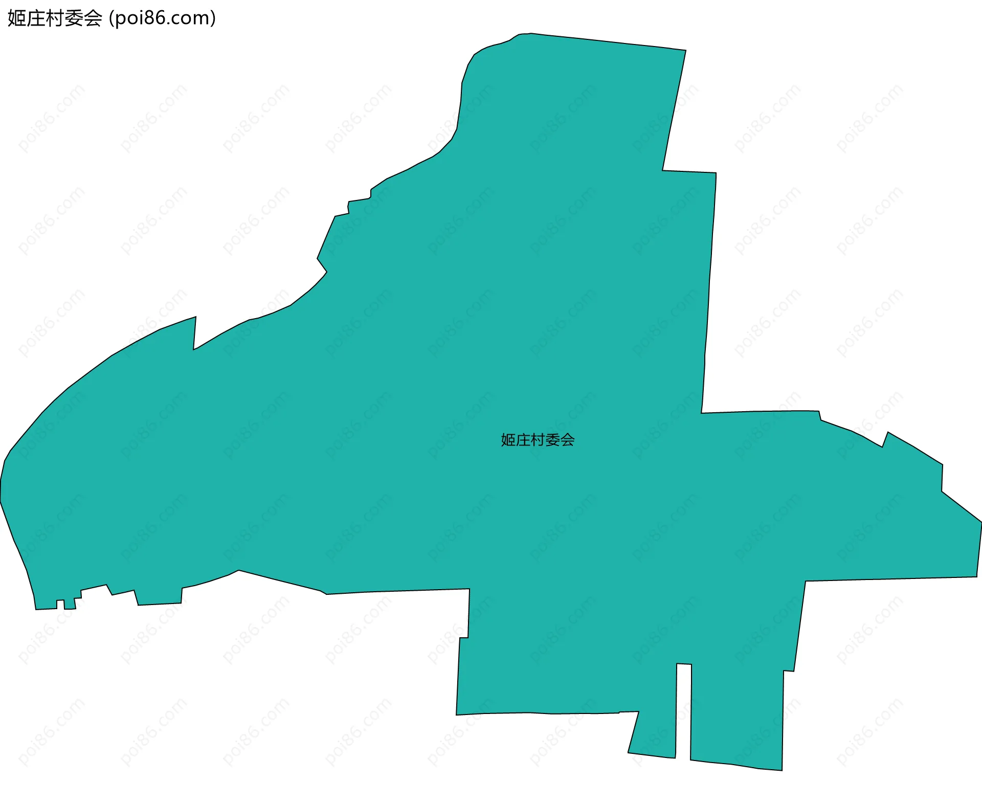姬庄村委会边界地图