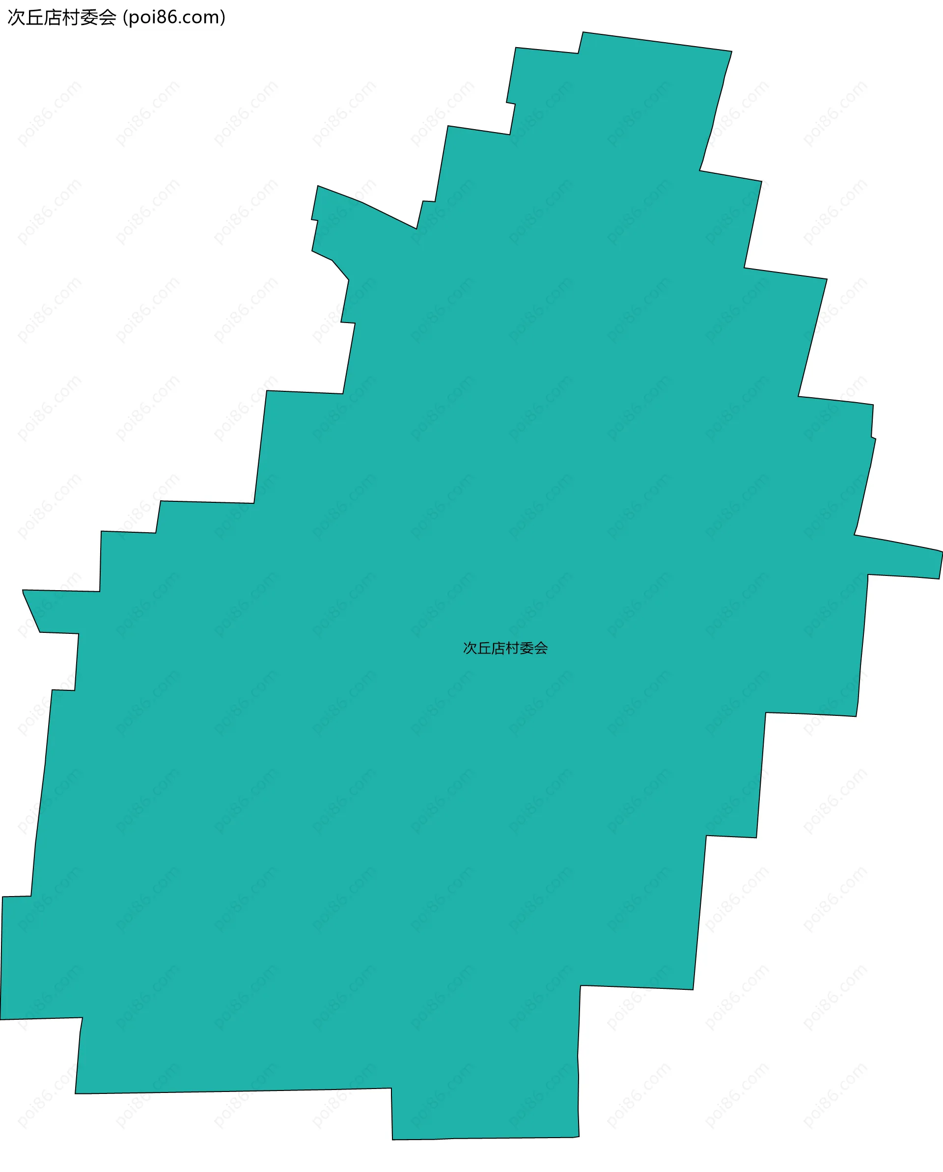 次丘店村委会边界地图