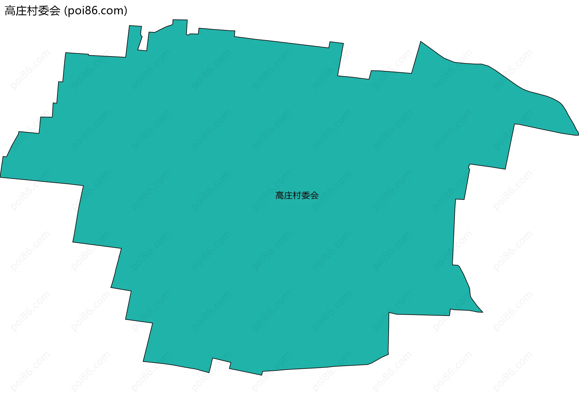 高庄村委会边界地图