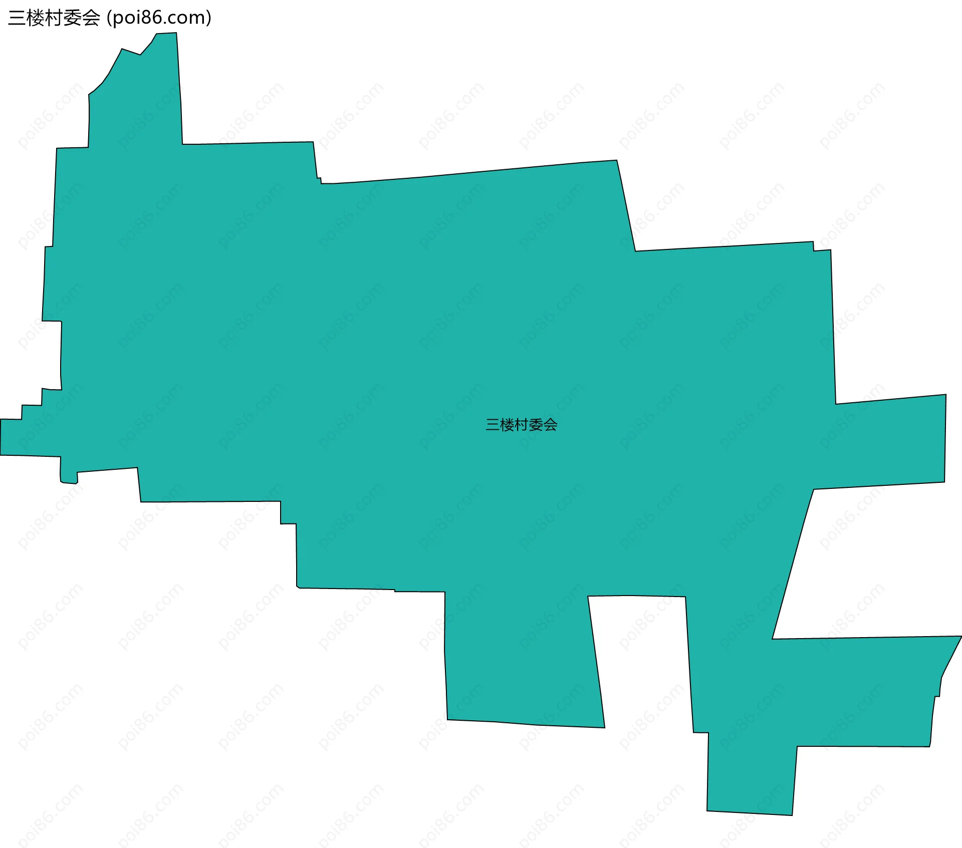 三楼村委会边界地图
