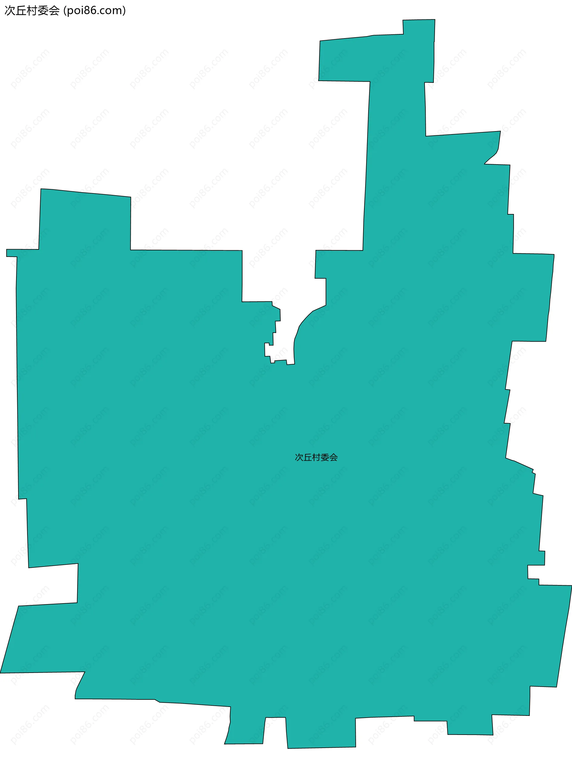 次丘村委会边界地图