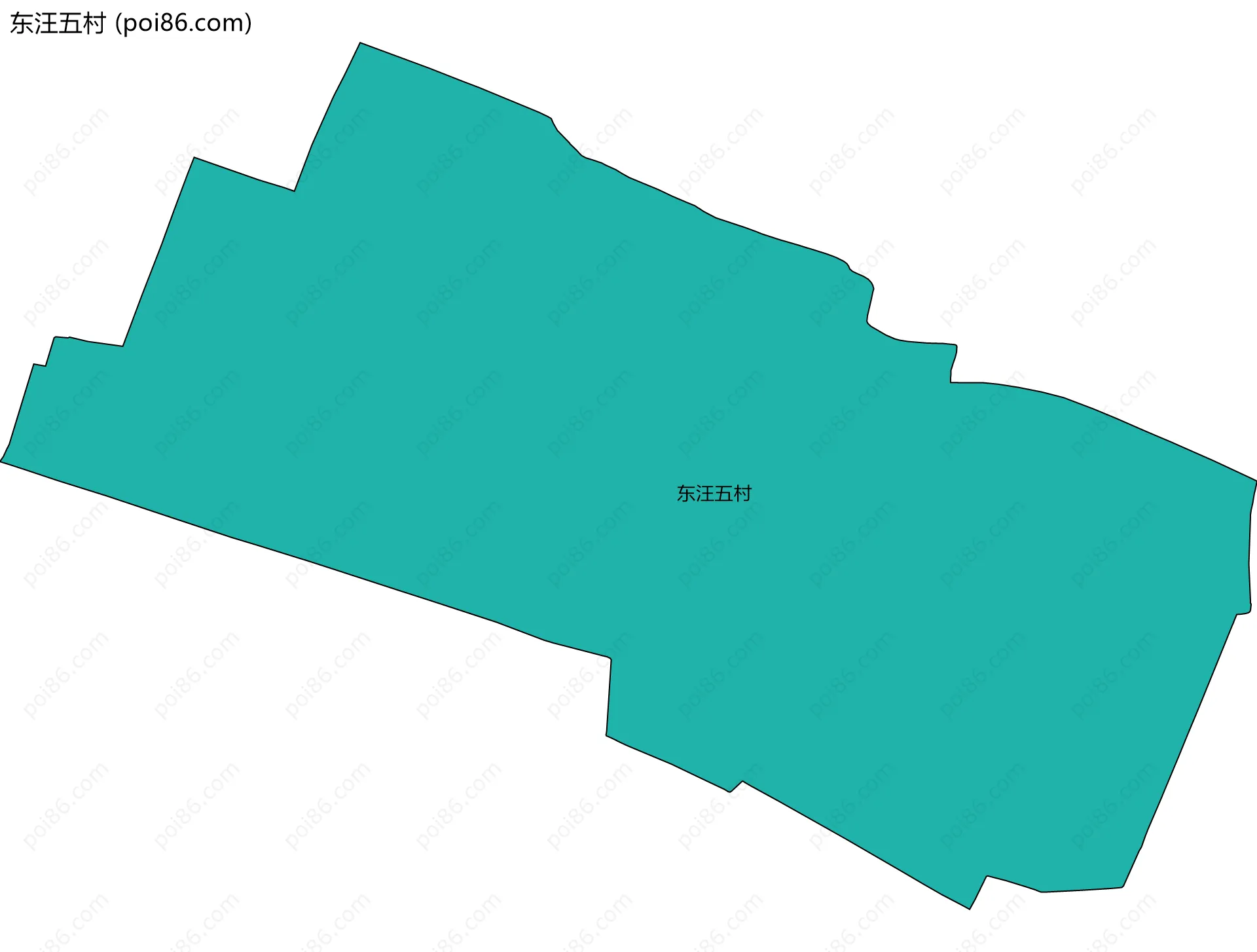 东汪五村边界地图