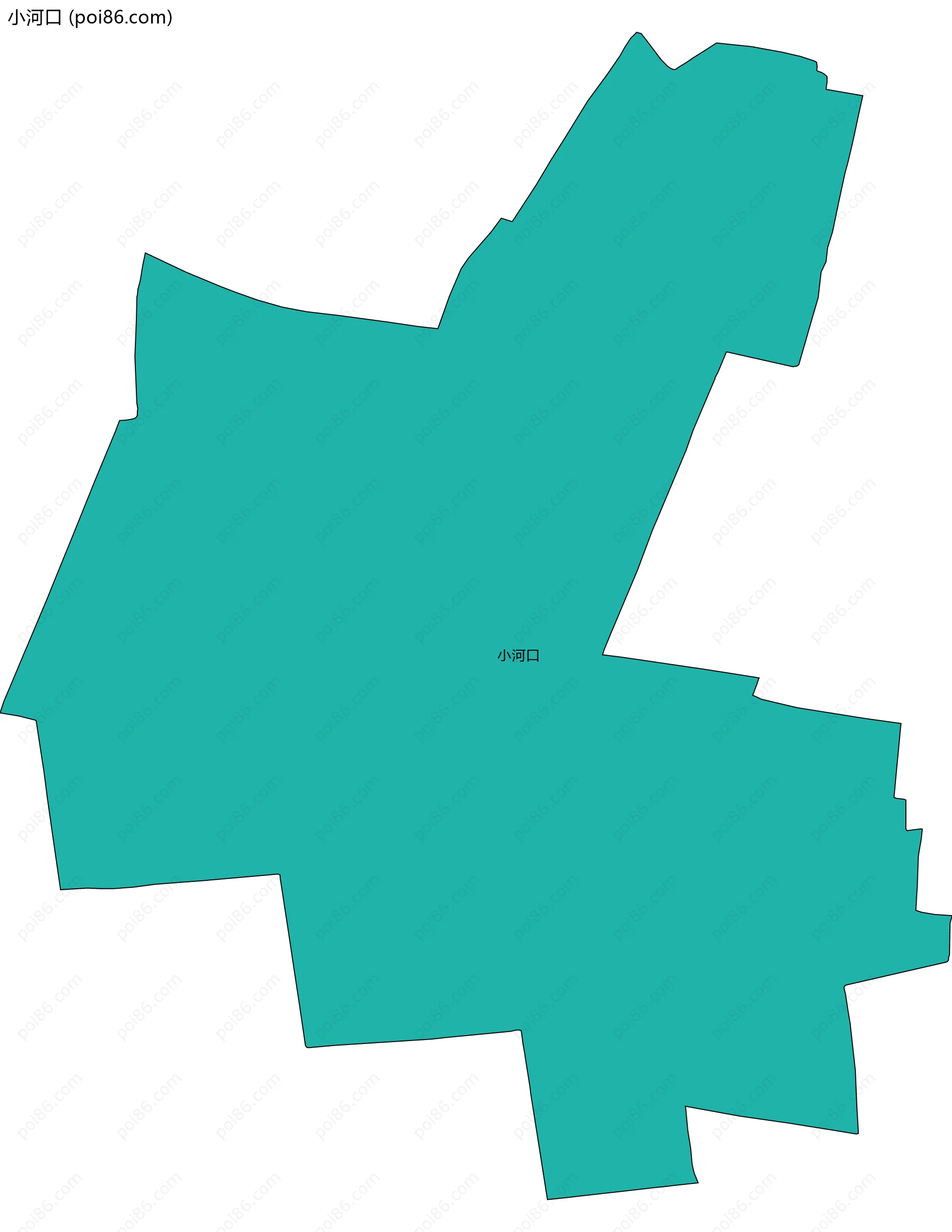 小河口边界地图