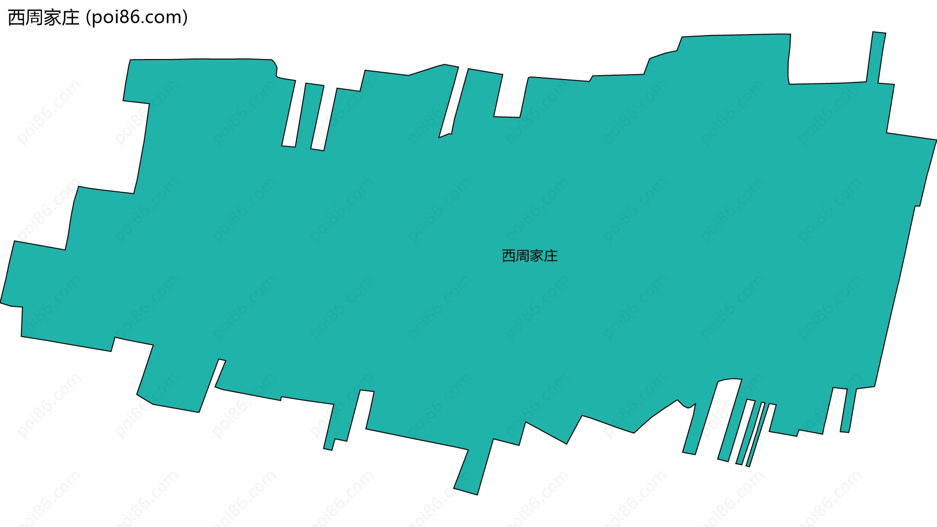 西周家庄边界地图