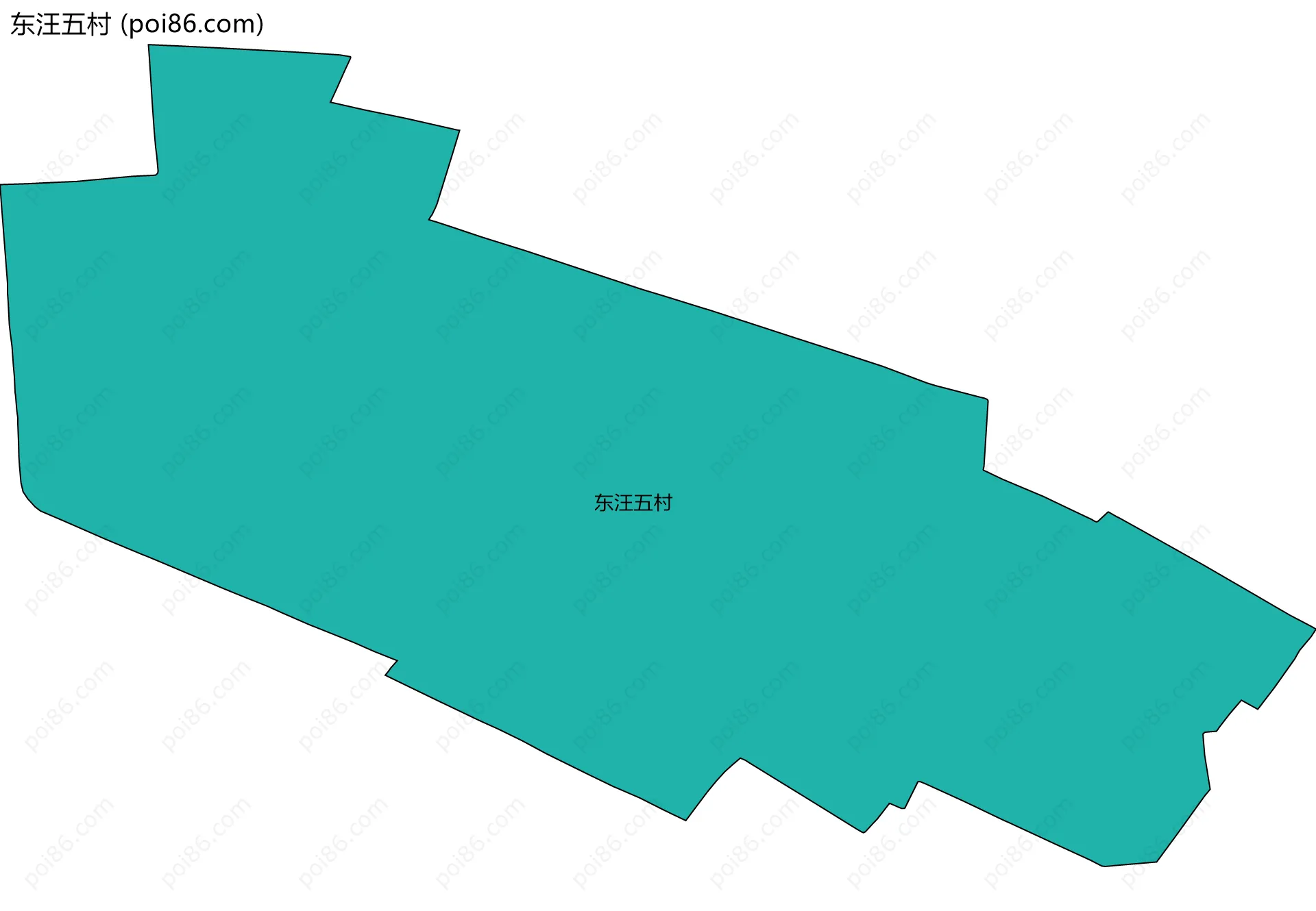 东汪五村边界地图