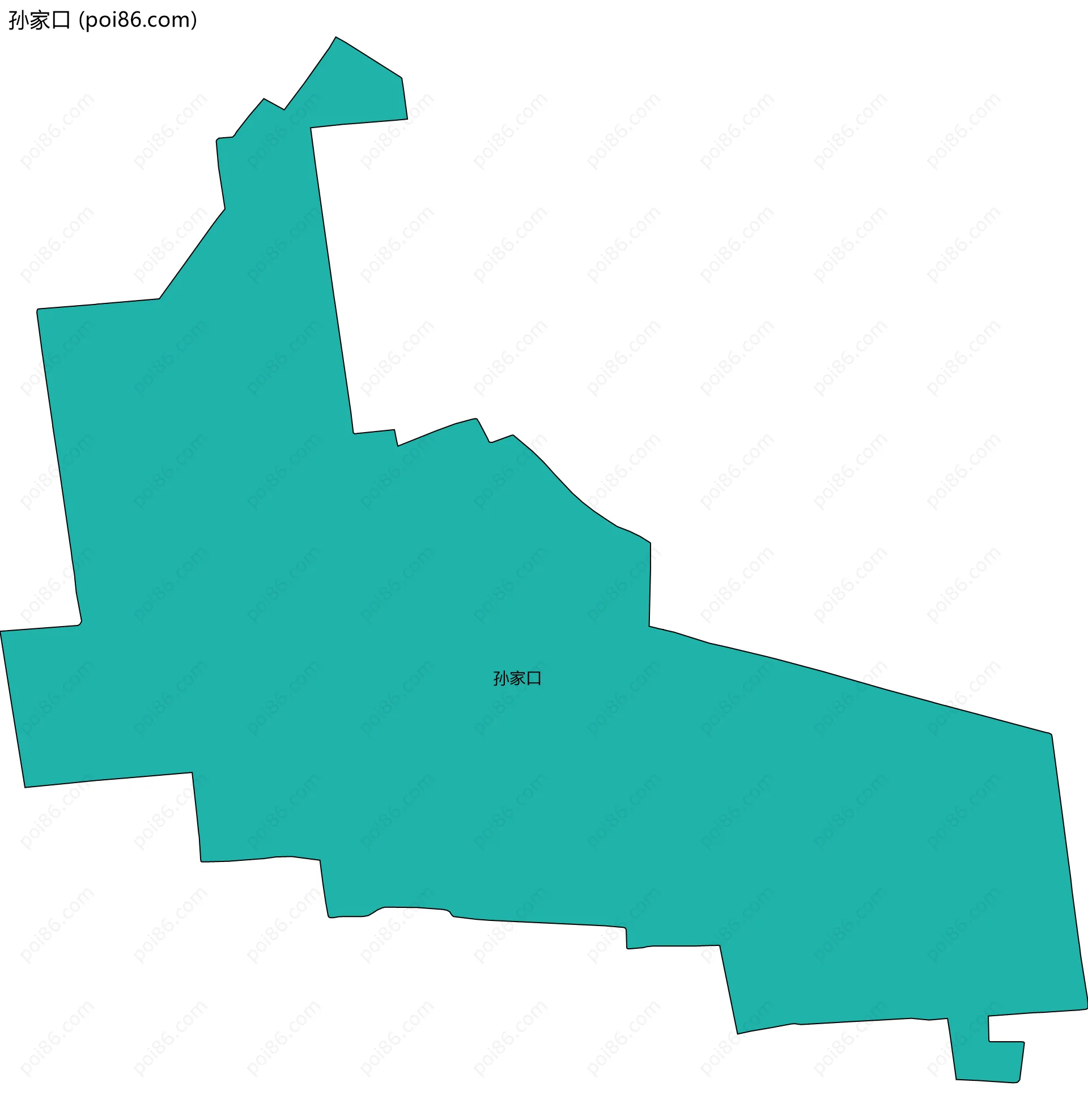 孙家口边界地图