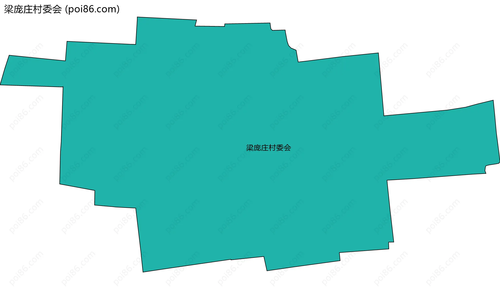 梁庞庄村委会边界地图