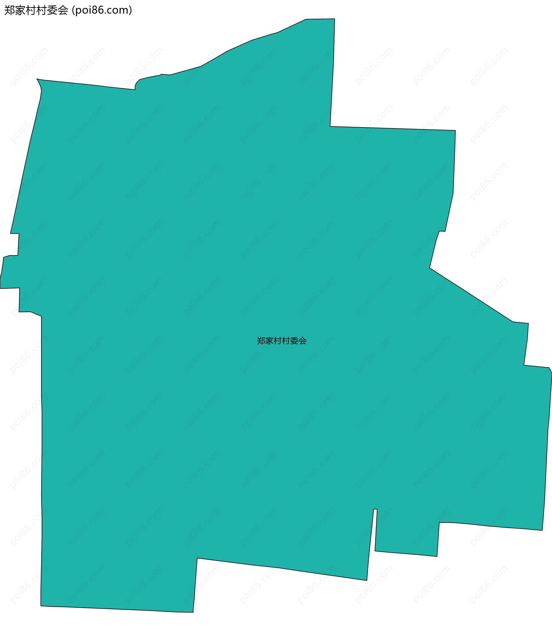 郑家村村委会边界地图
