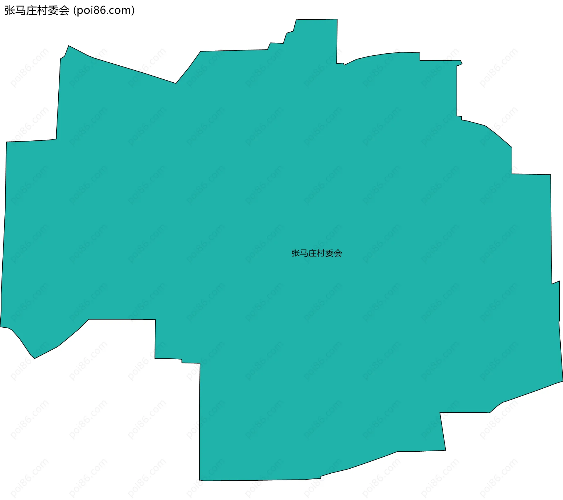 张马庄村委会边界地图