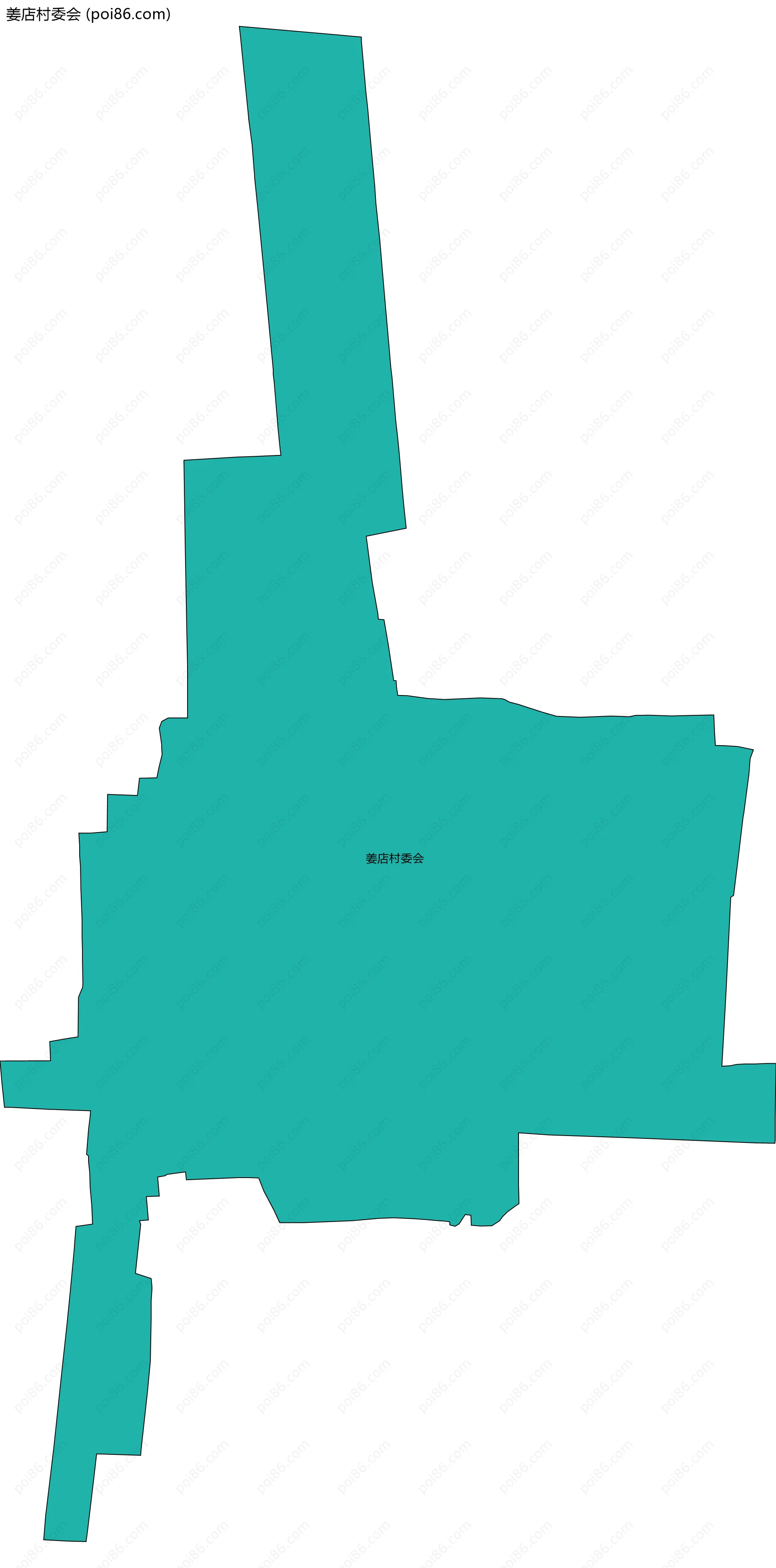 姜店村委会边界地图