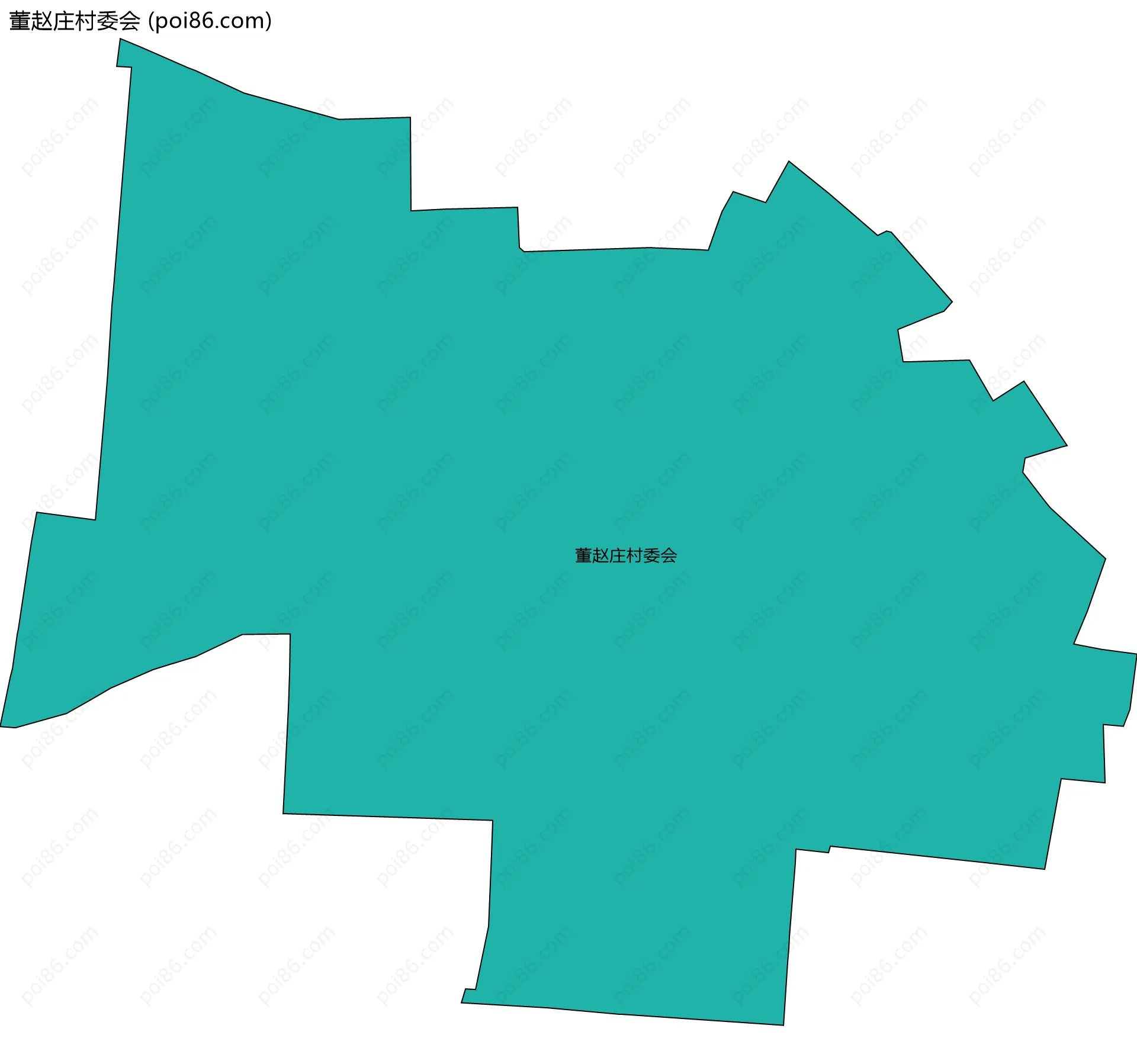 董赵庄村委会边界地图