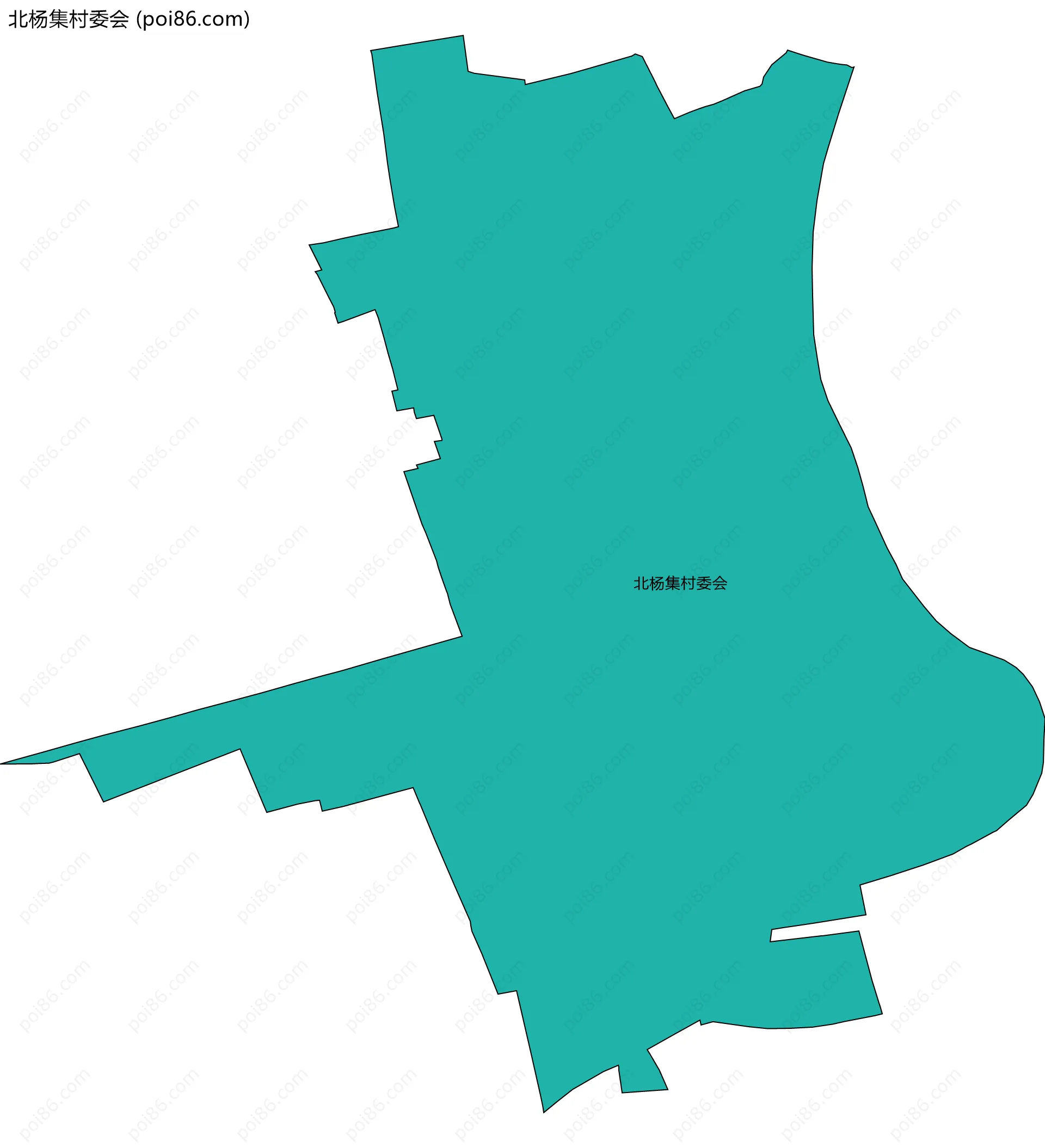 北杨集村委会边界地图