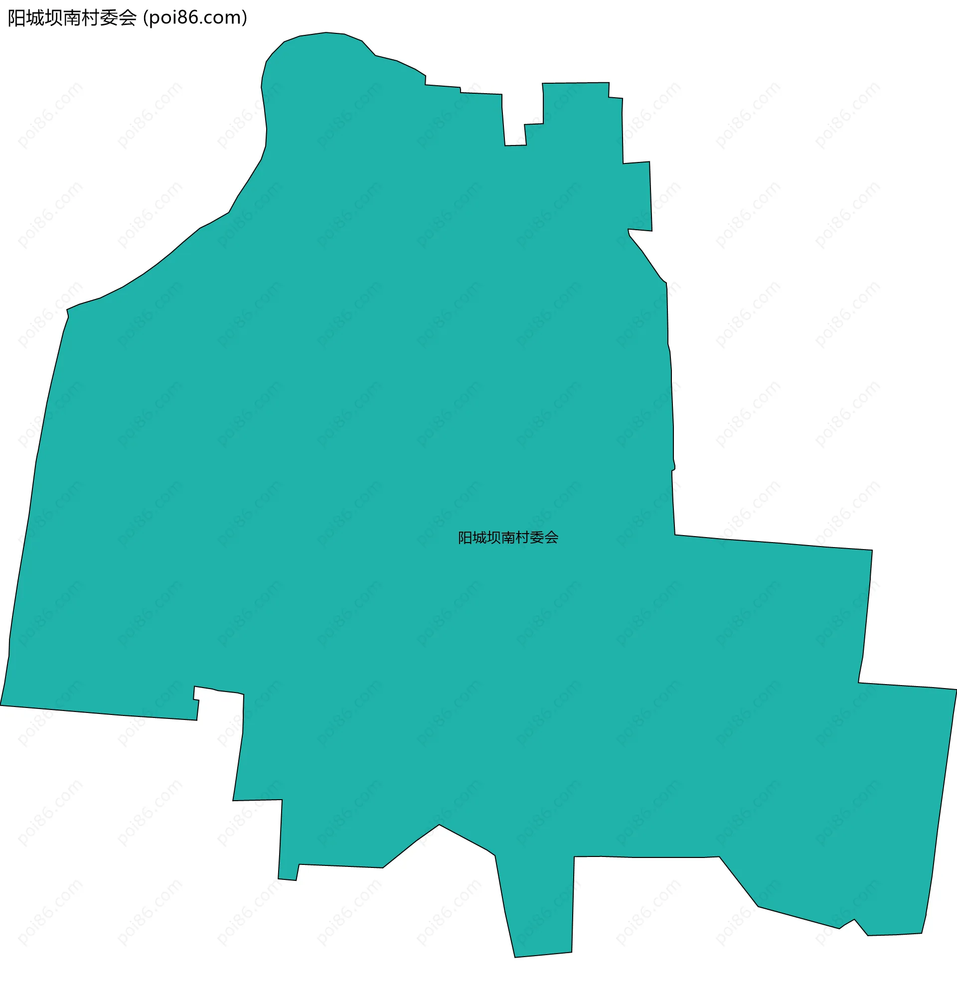 阳城坝南村委会边界地图