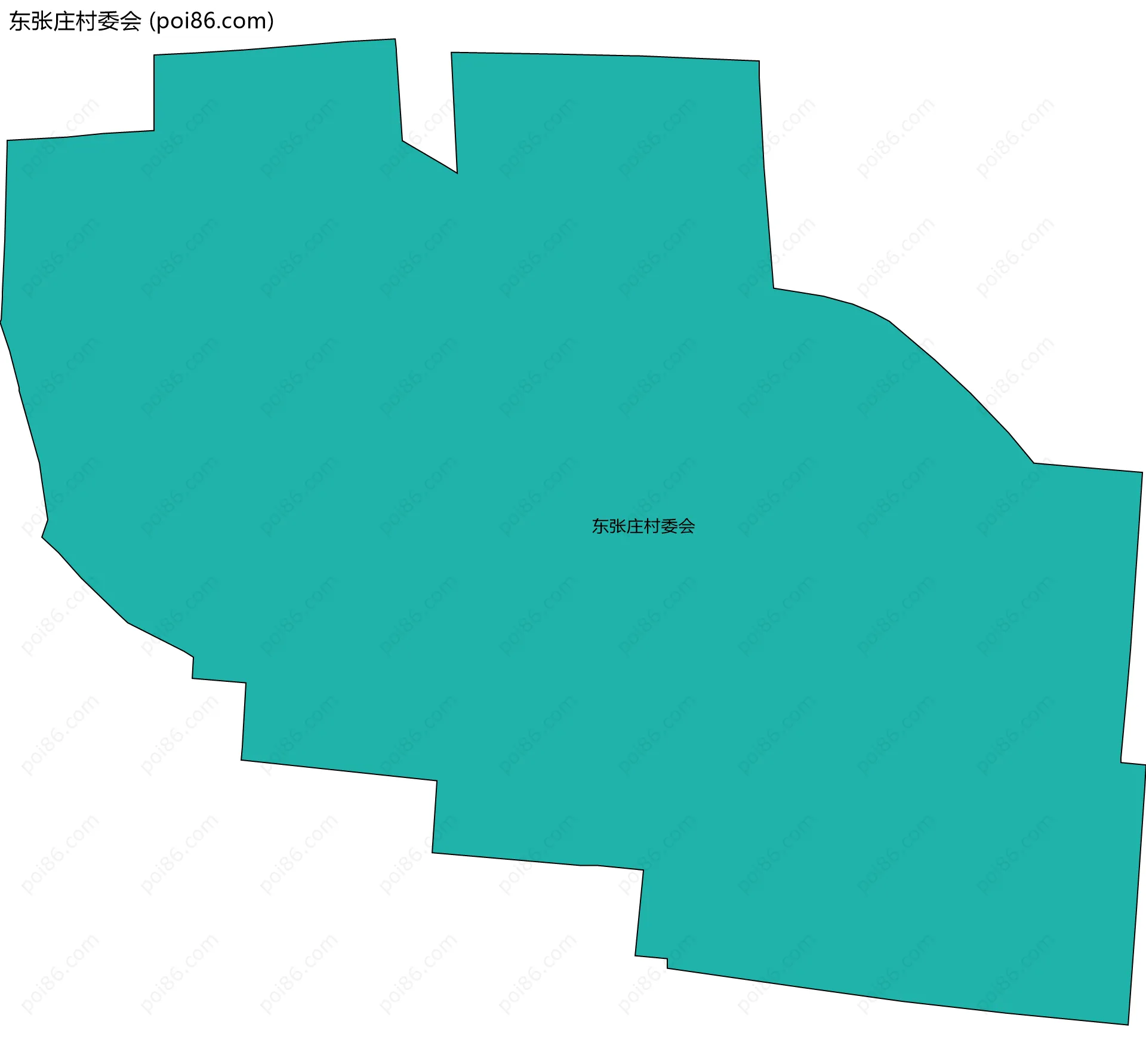 东张庄村委会边界地图