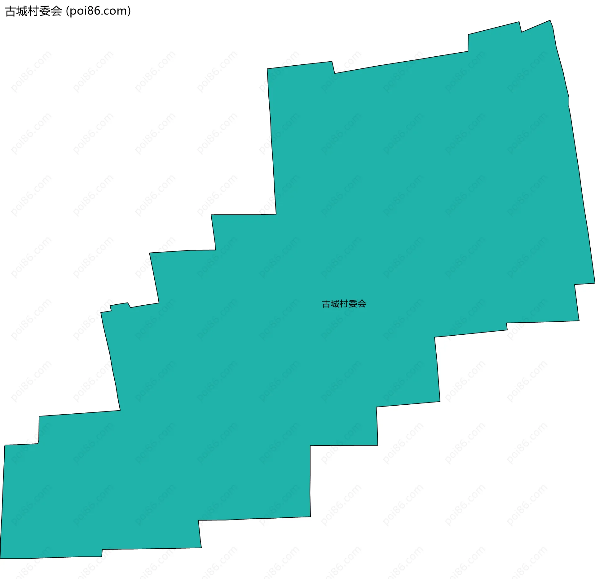 古城村委会边界地图