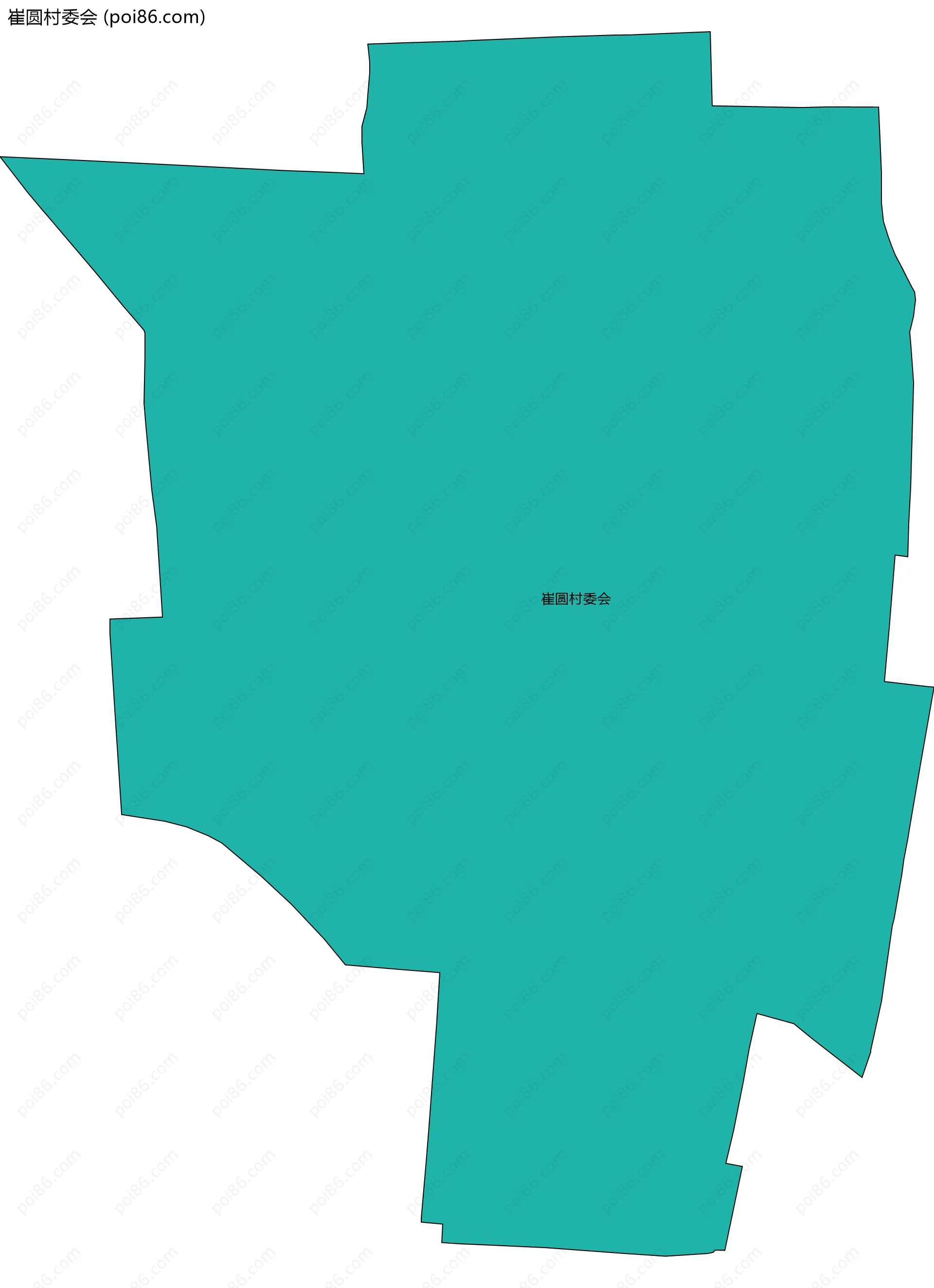 崔圆村委会边界地图