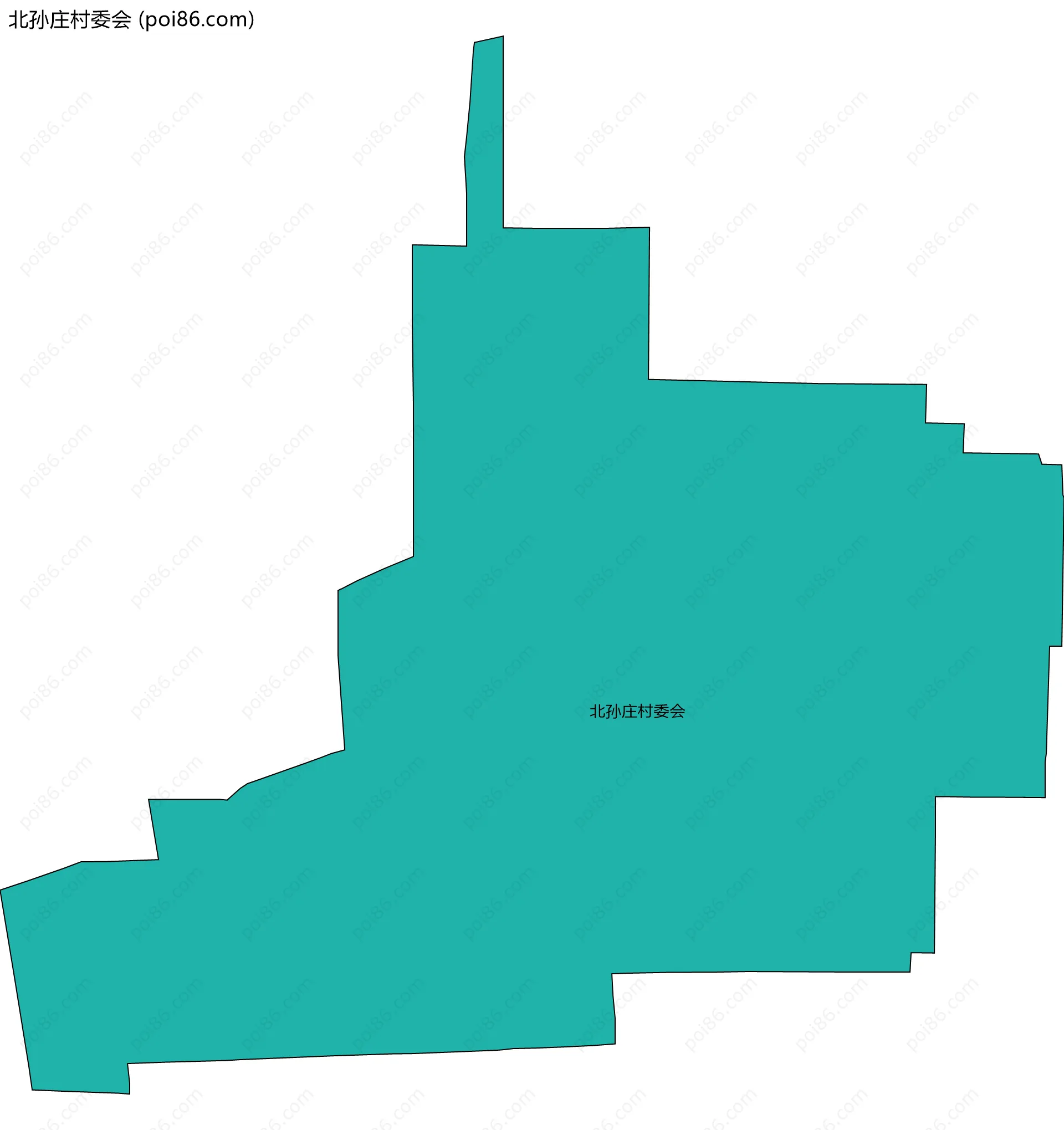 北孙庄村委会边界地图