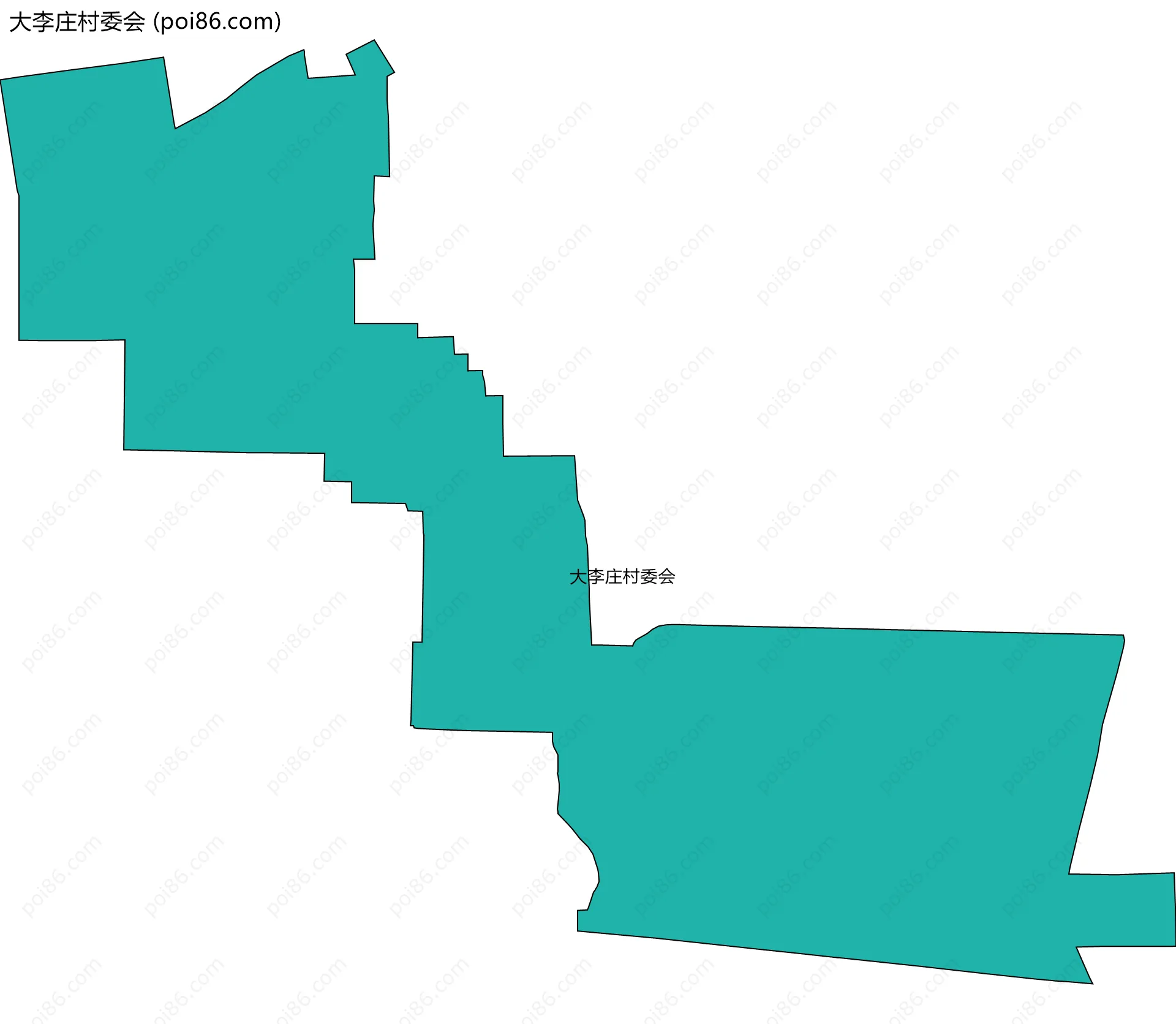 大李庄村委会边界地图