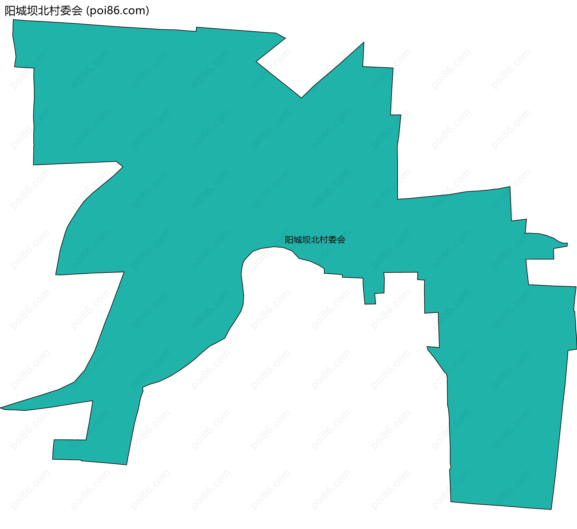 阳城坝北村委会边界地图
