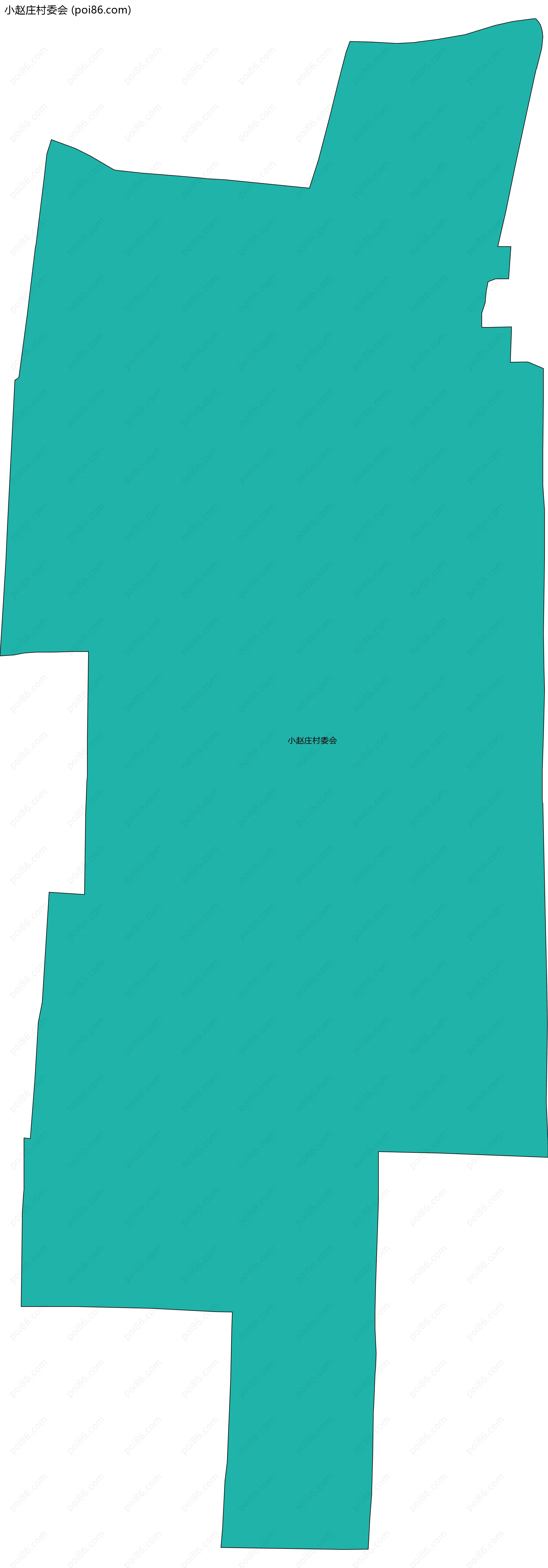 小赵庄村委会边界地图