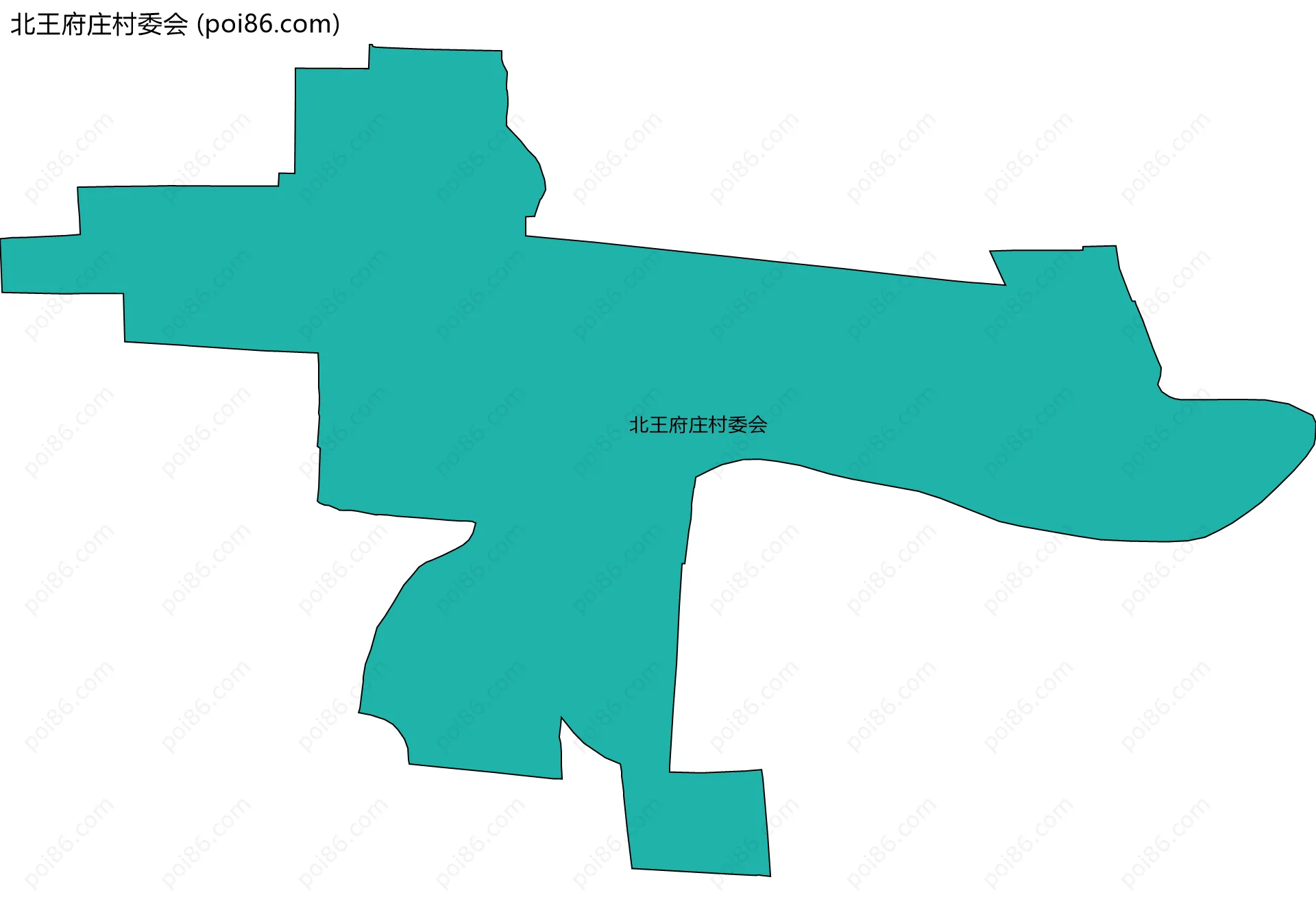 北王府庄村委会边界地图